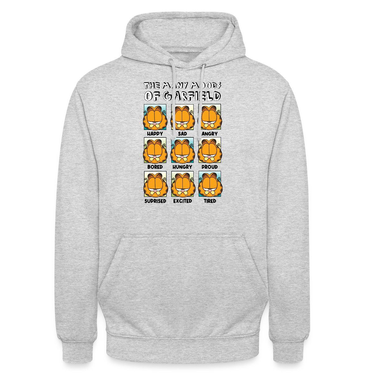 Hoodie Garfield Stimmungen Von Garfield Kacheln Unisex Hoodie