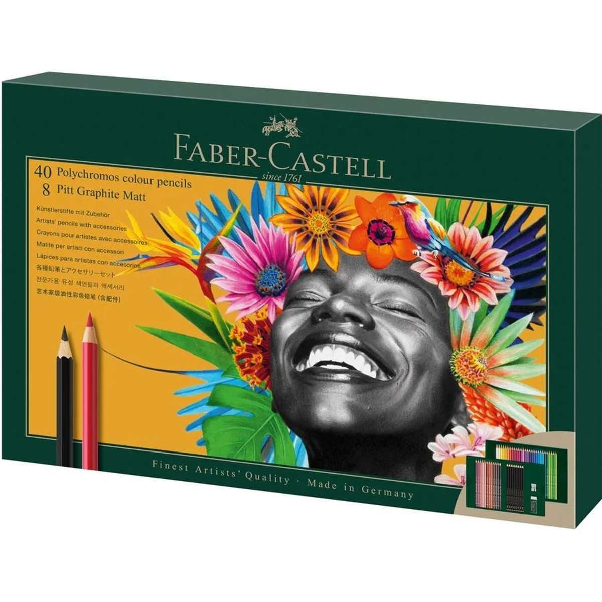 Faber-Castell Buntstift Faber-Castell Polychromos & Pitt Graphite Matt Geschenkset 50-teilig