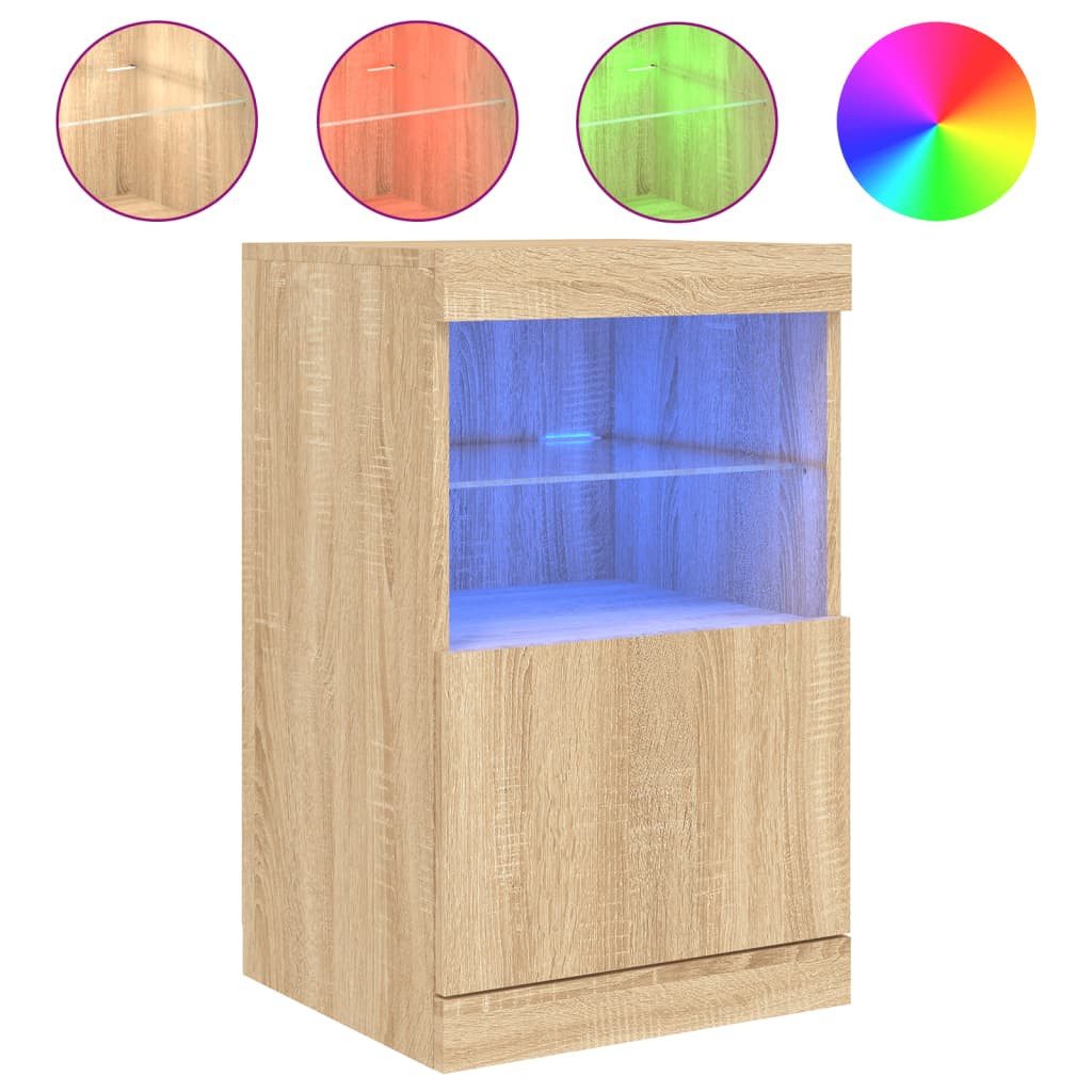 vidaXL Sideboard Sideboard mit LED-Leuchten Sonoma-Eiche günstig online kaufen