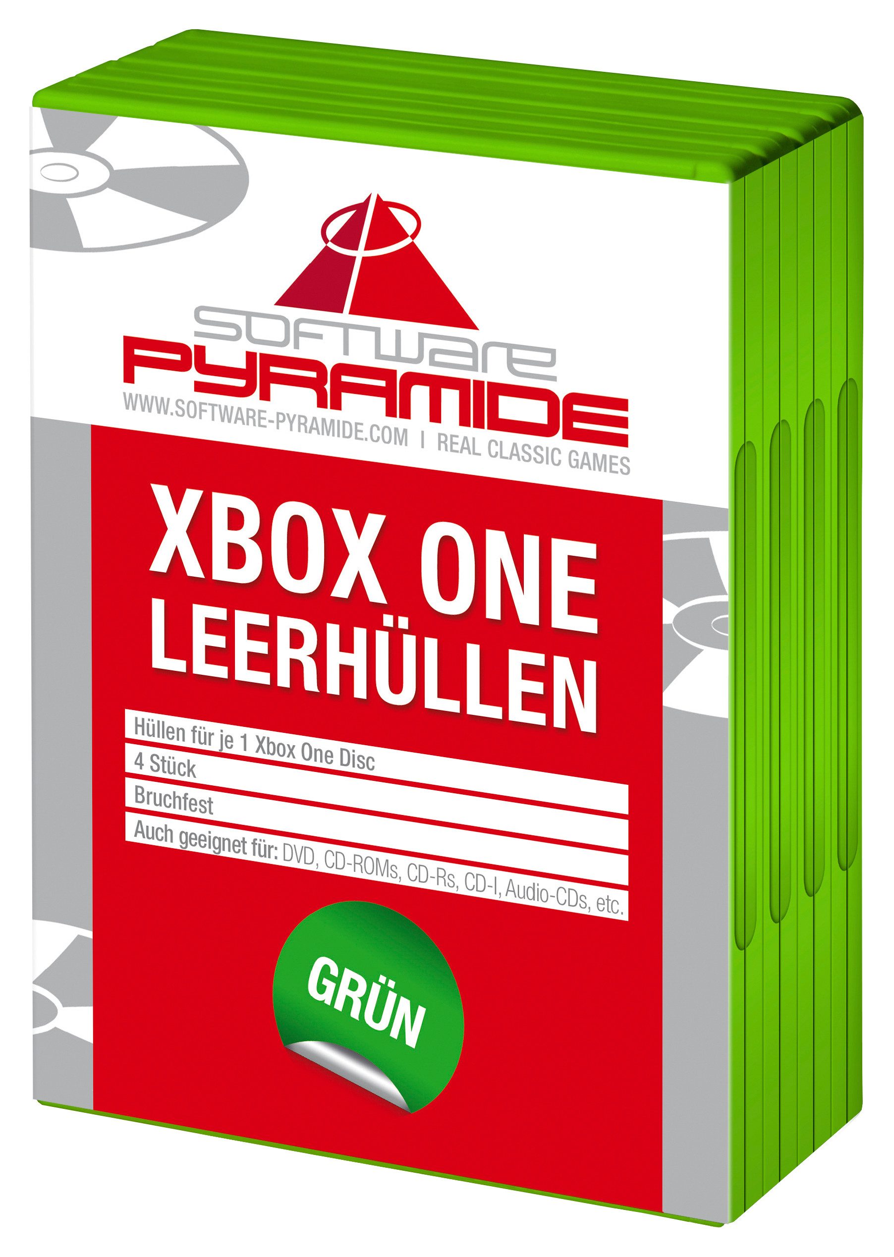 Software Pyramide CD-Hülle Xbox One-Leerhüllen 4er-Pack, grün - Xbox One (NEU & OVP)