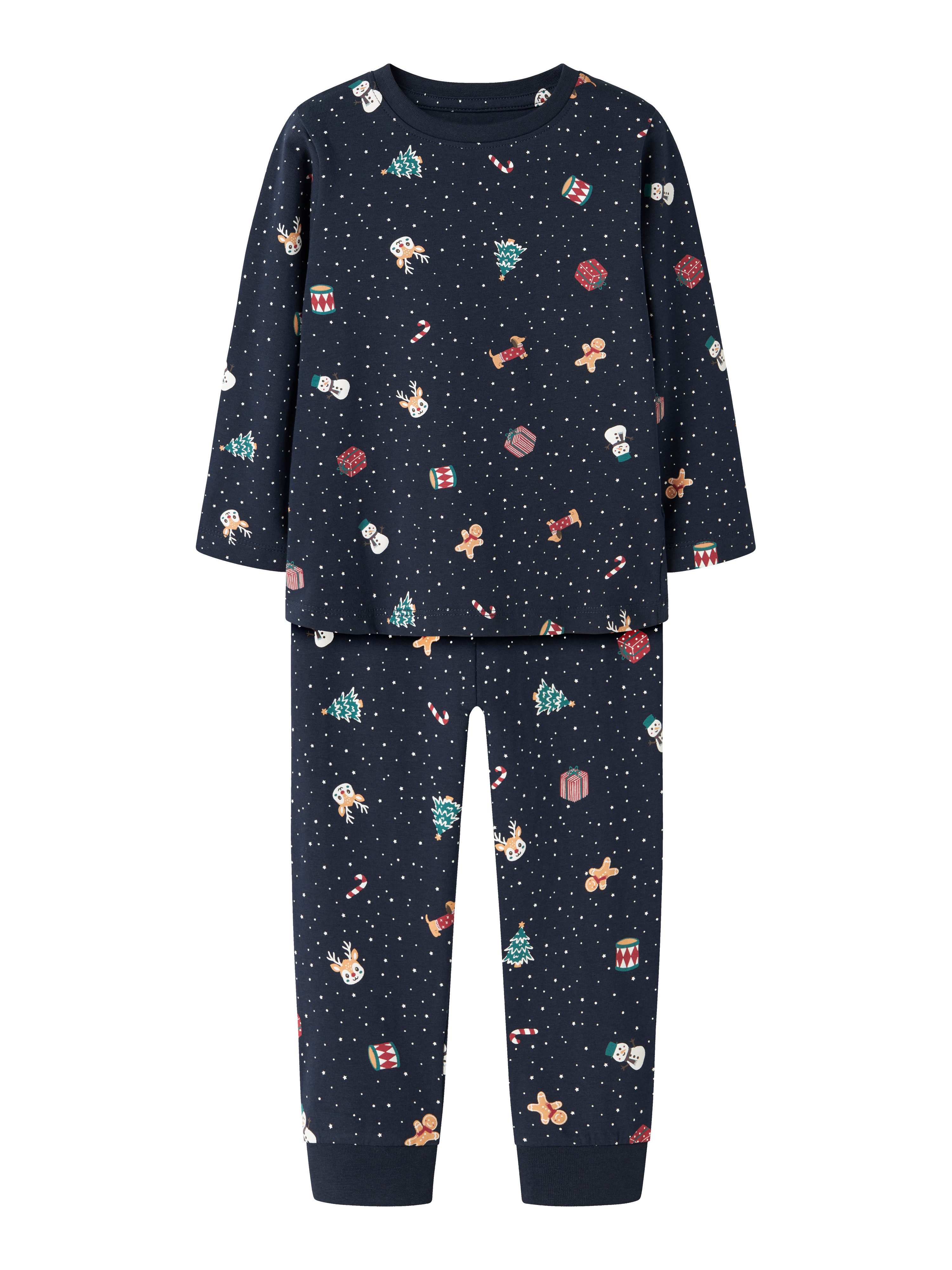 Name It Schlafanzug NMNVISMAS LS NIGHTSET (Set, 2 tlg) Weihnachten, Baumwollmischung