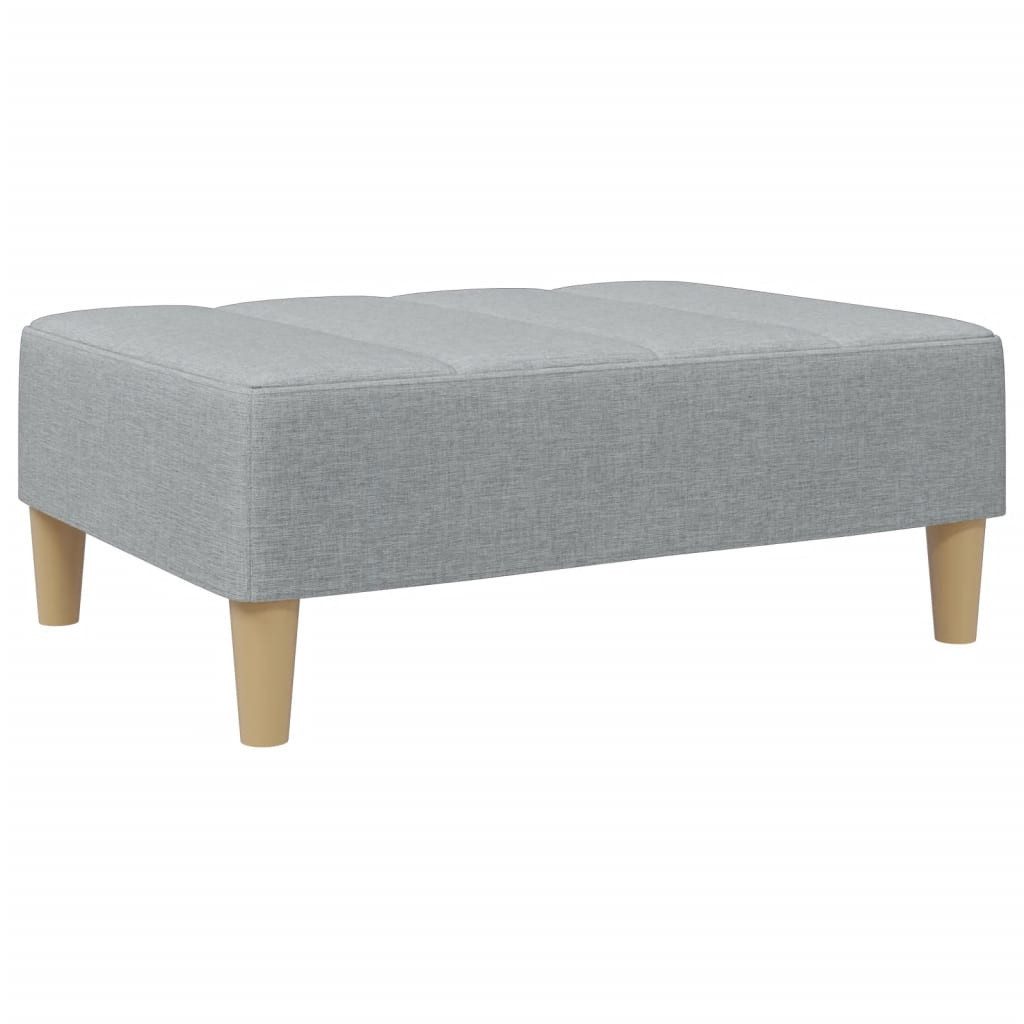 vidaXL Polsterhocker Fußhocker Hellgrau 77x55x31 cm Stoff (1 St)