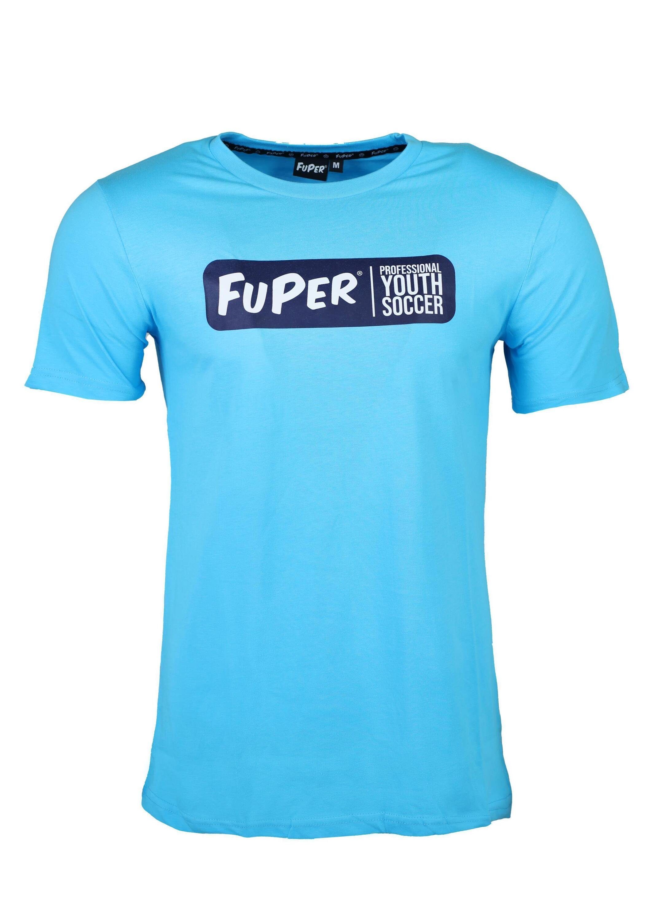 FuPer T-Shirt Juri für Kinder, aus Baumwolle, Fußball, Jugend Blue