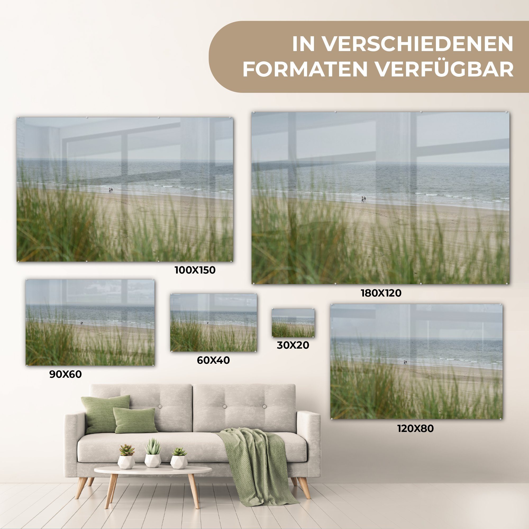 MuchoWow Acrylglasbild Schoorl, Strandspaziergang (1 Acrylglasbilder bei & Wohnzimmer St), Schlafzimmer