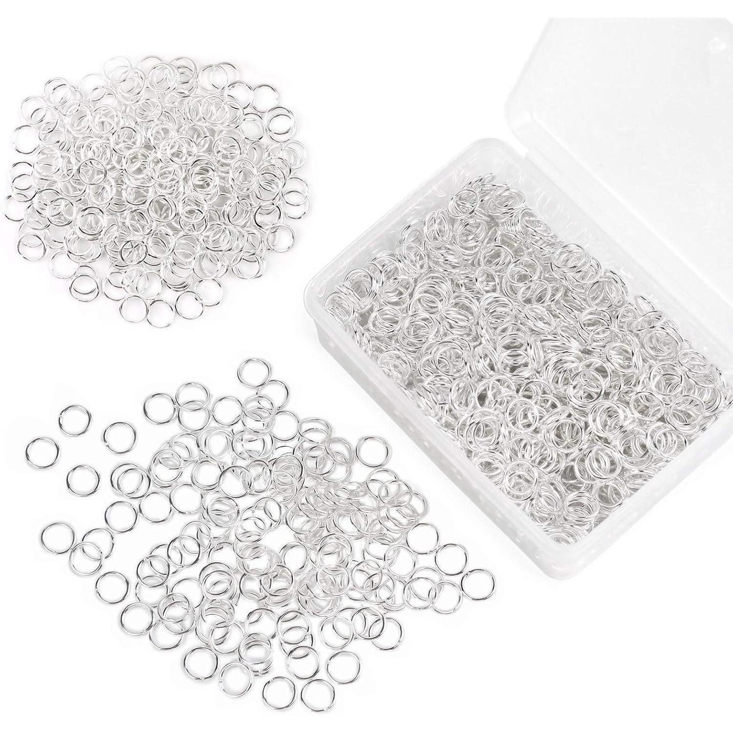 LuxusKollektion Spaltring Spaltringe 1200 Stk Edelstahl Silber 0.35inch×0.28inch