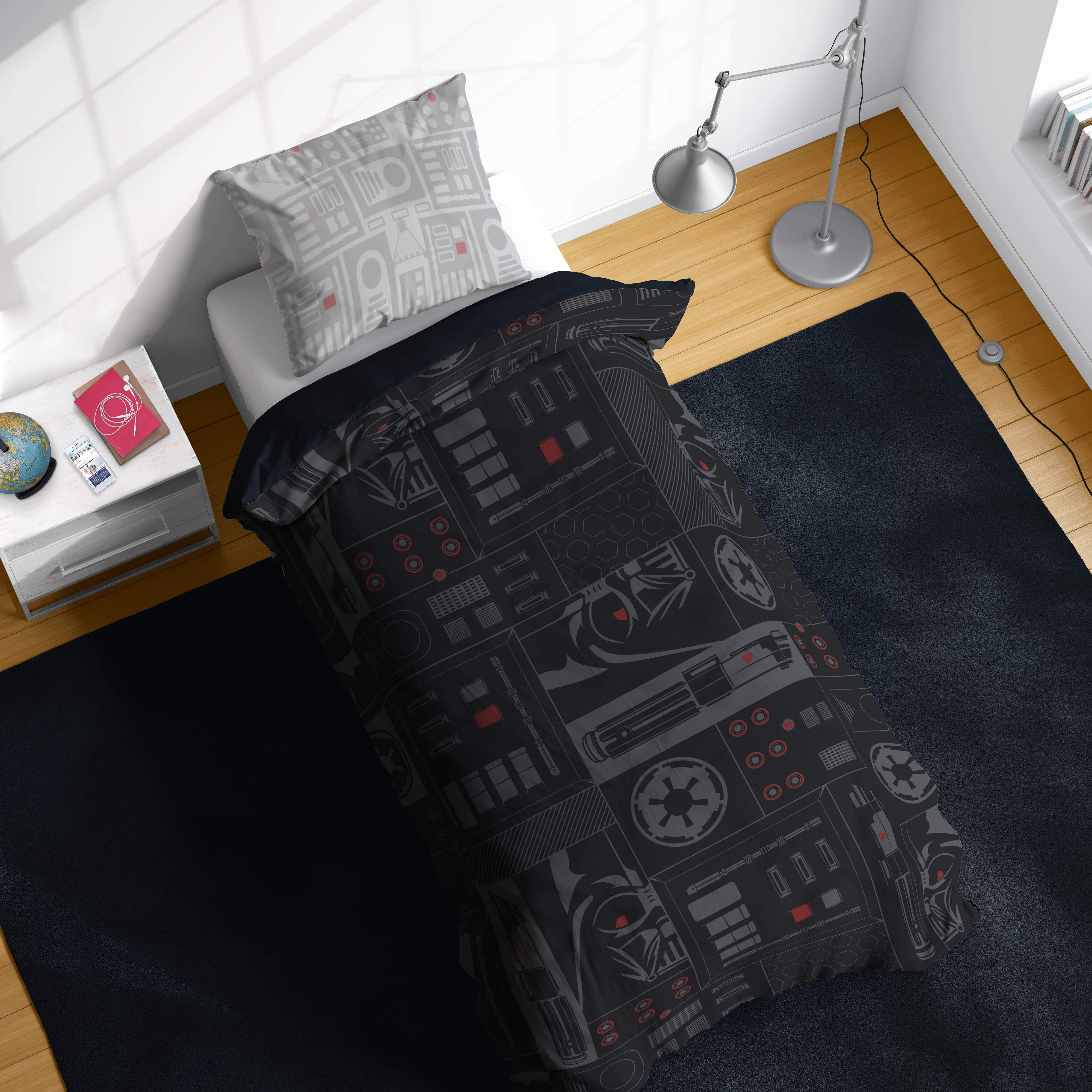Star Wars Kinderbettwäsche Star Wars Dark Side Vader, Linon, 2 teilig, 100% Baumwolle