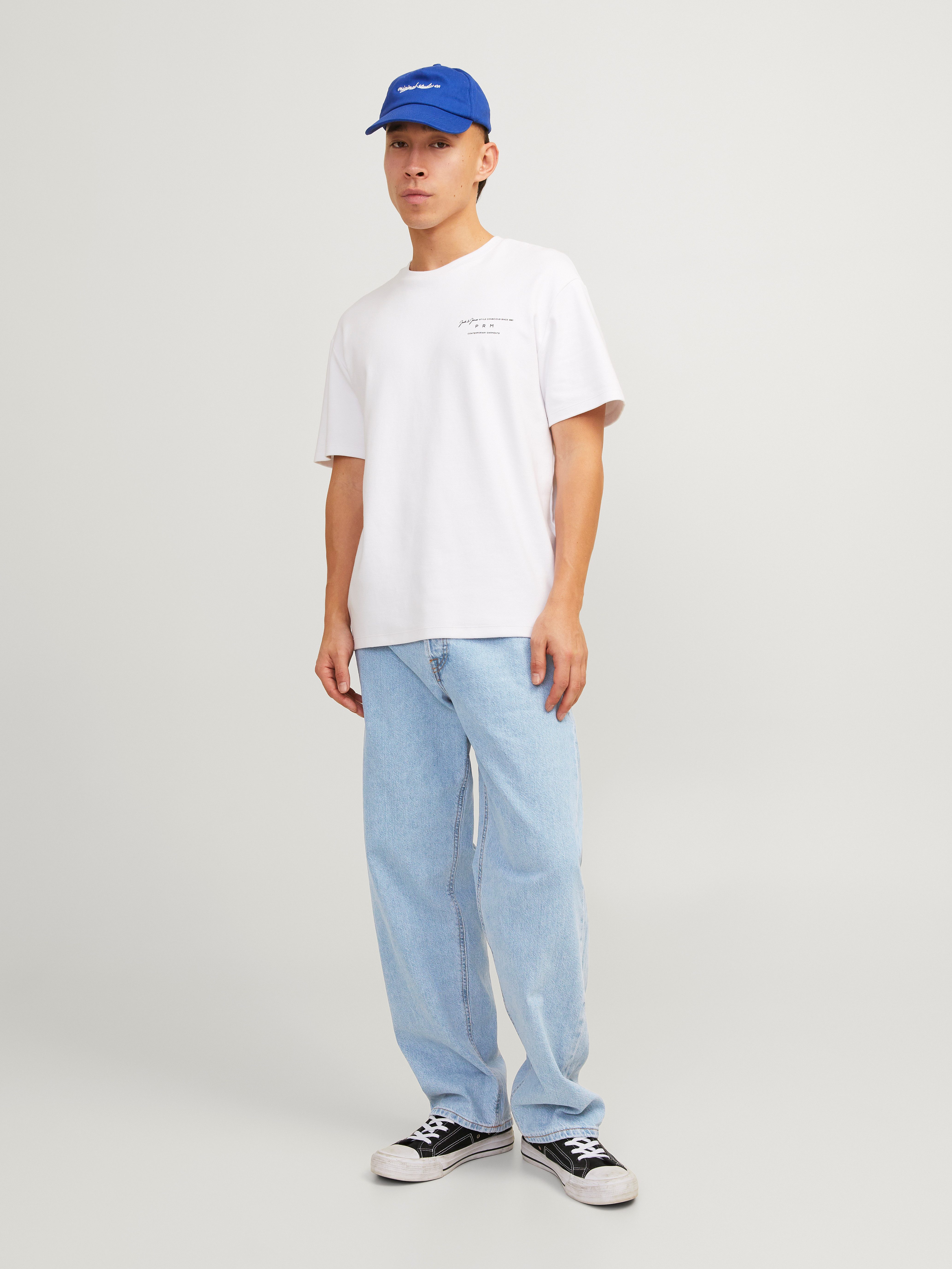 Jack & Jones Relax-fit-Jeans JJIEDDIE mit hoher Taille und lockerer Passform Baumwolle, relaxed fit