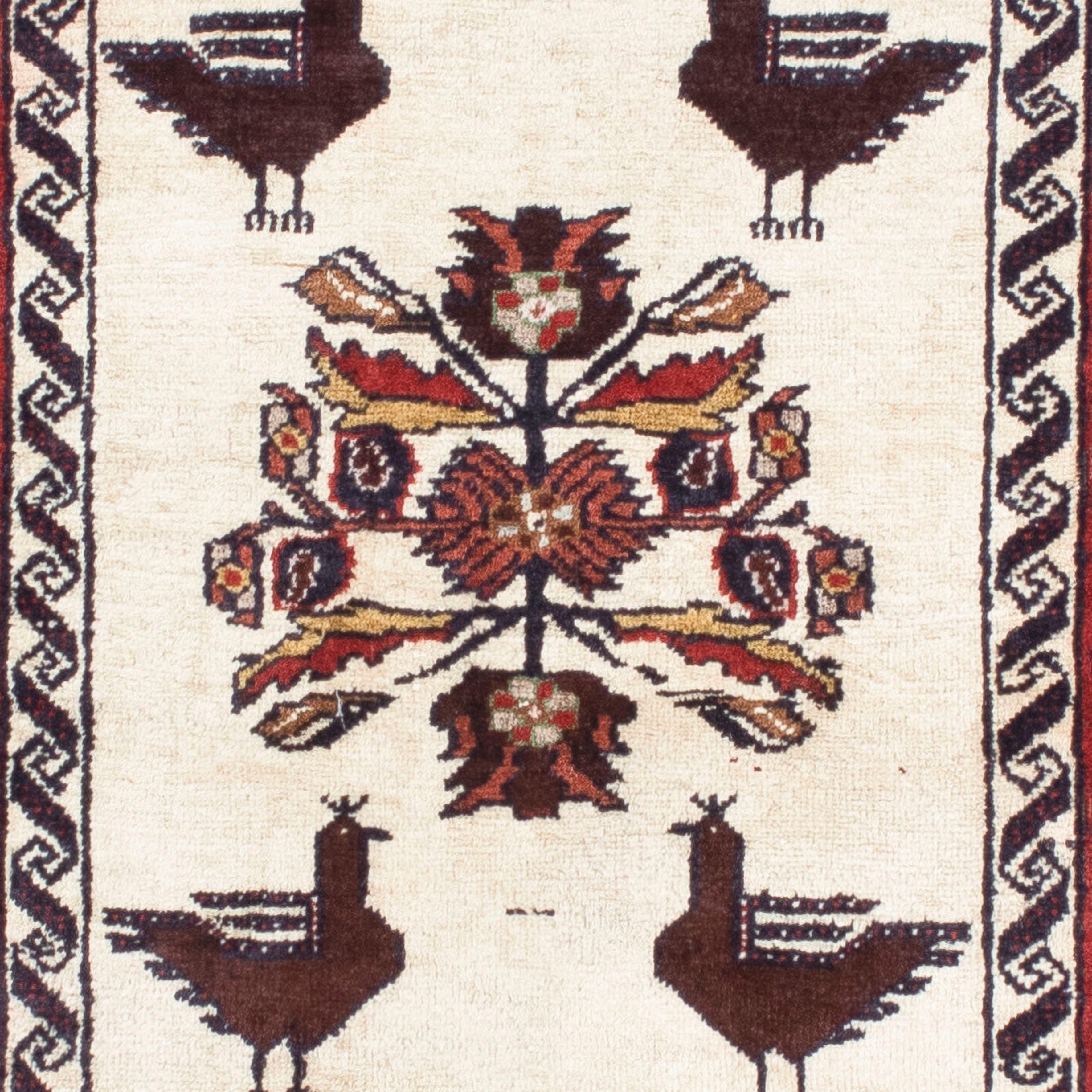 Orientteppich Belutsch - morgenland, x rechteckig, 147 83 Wohnzimmer, rot, Höhe: Zertifikat cm - mit Handgeknüpft, 8 mm, Einzelstück