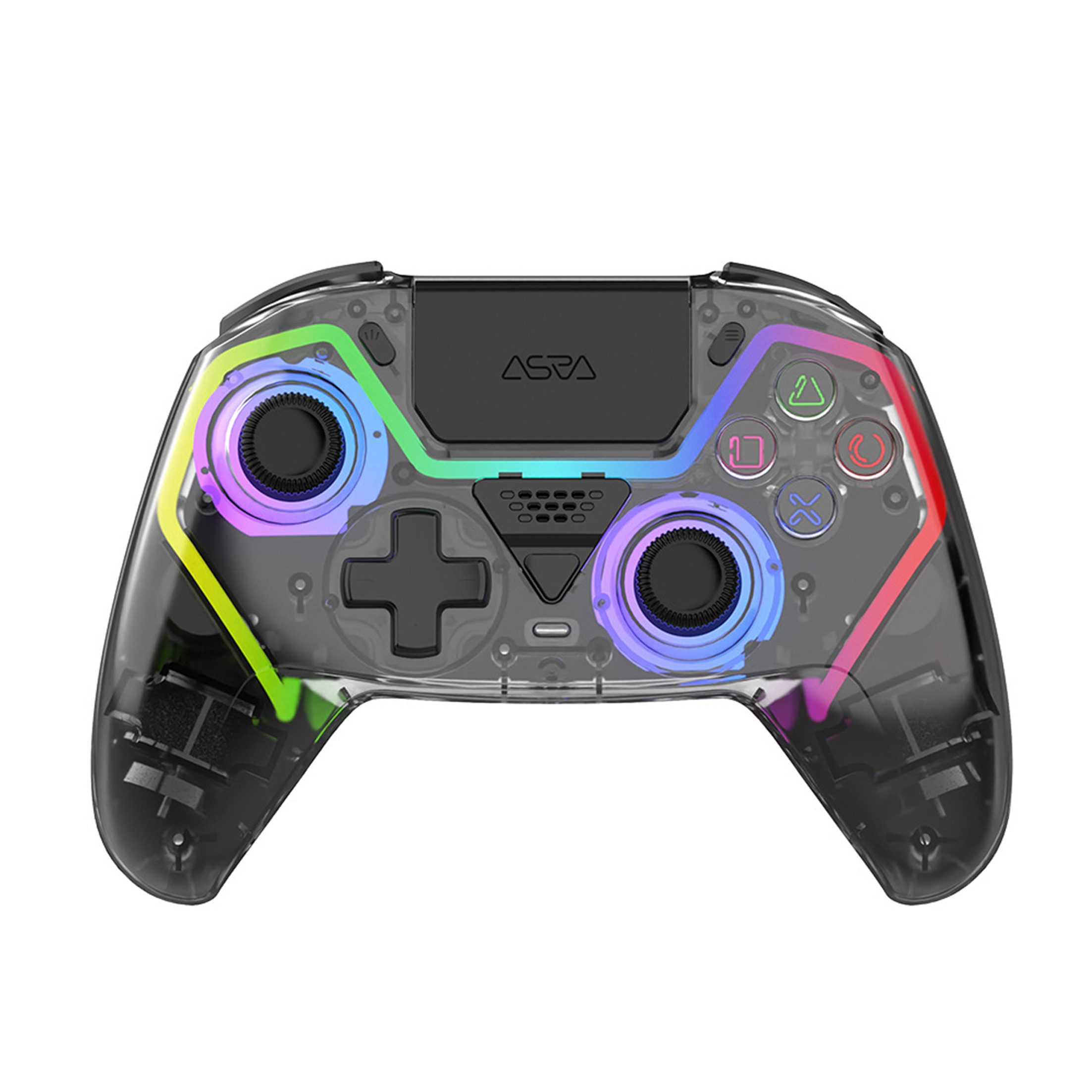 KINSI Wireless Controller für PS5,Bluetooth Gamepad mit 1000mAh Akku PlayStation 5-Controller (Hall-Effekt Joystick & Trigger,programmierbare Tasten,RGB-Beleuchtung)