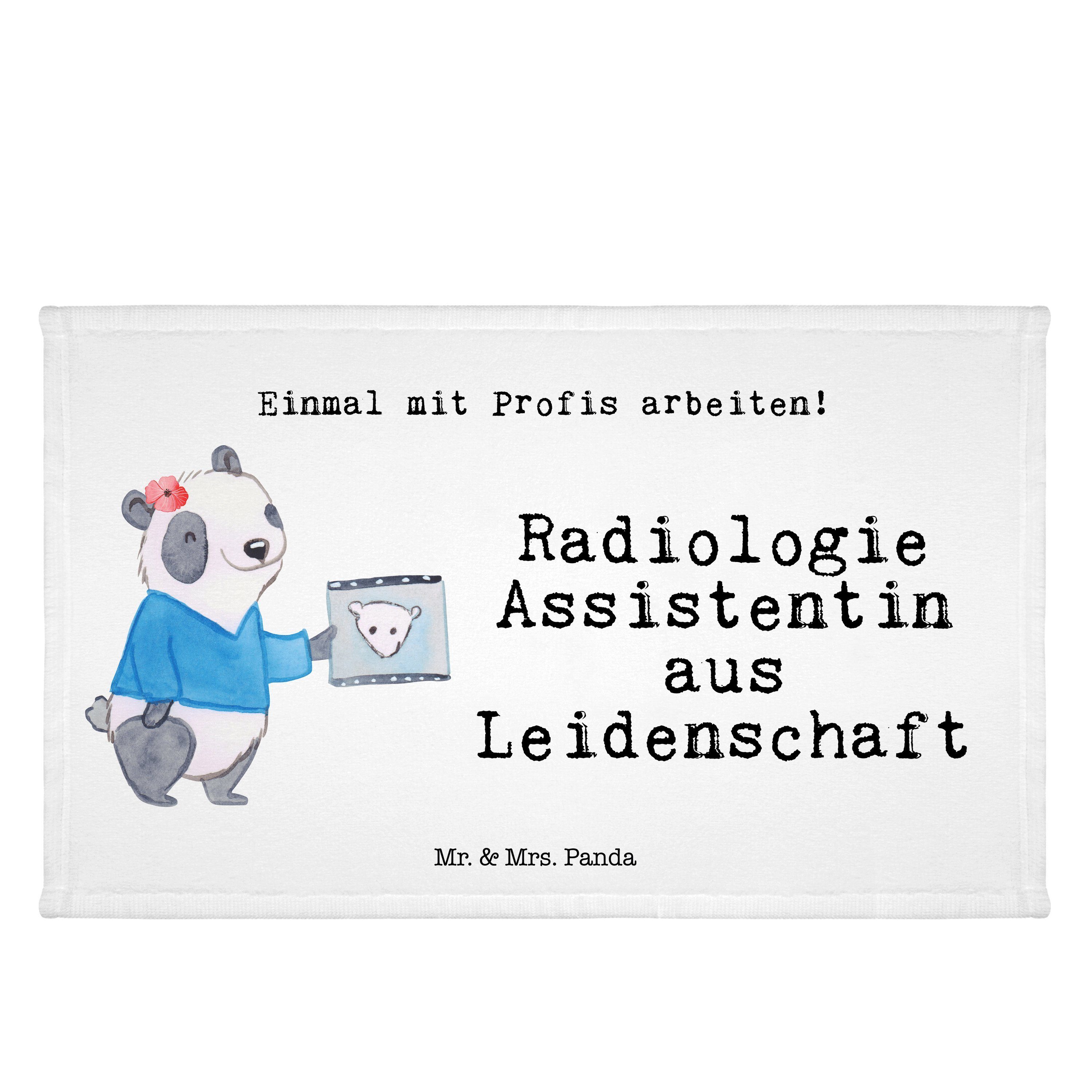 Mr. & Mrs. Jubiläum, Weiß (1-St) - aus Leidenschaft Geschenk, Radiologie Panda Handtuch Assistentin 