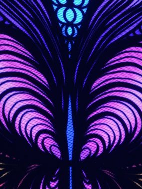 Wandteppich Schwarzlicht Segel Mesh Drache S "Magnetic Field Neon" 0,55x1,1m, PSYWORK, UV-aktiv, leuchtet unter Schwarzlicht