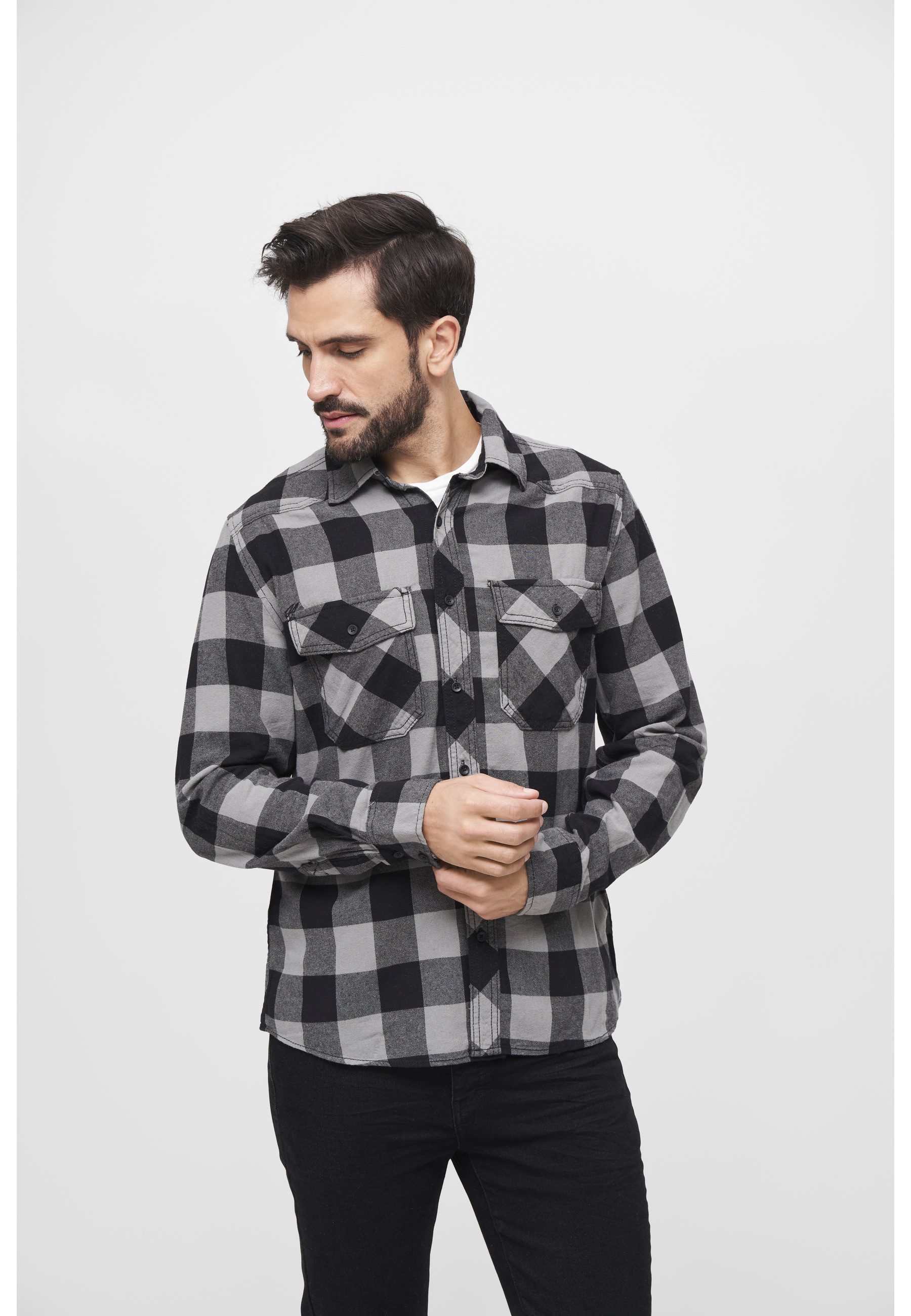 Brandit Langarmhemd Brandit Herren Checked Shirt (1-tlg)