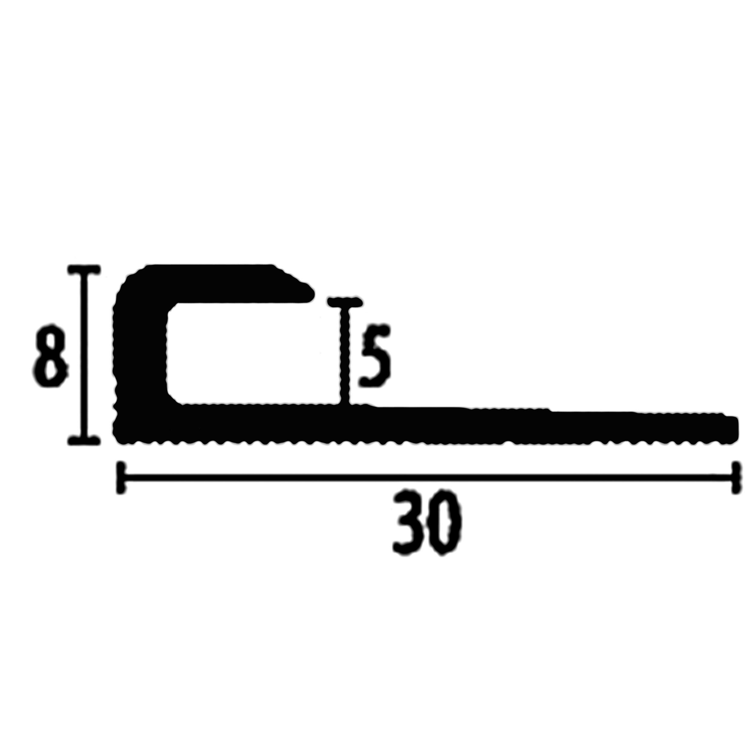PROVISTON Abschlussprofil Aluminium, 30 x 2500 günstig online kaufen