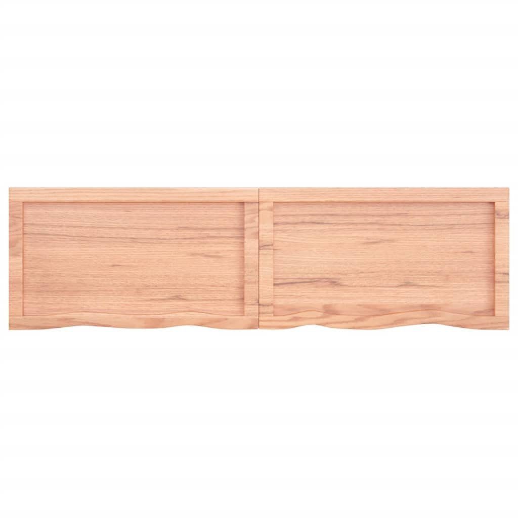 Eiche Massivholz 140x40x(2-4)cm furnicato Hellbraun Tischplatte Behandelt