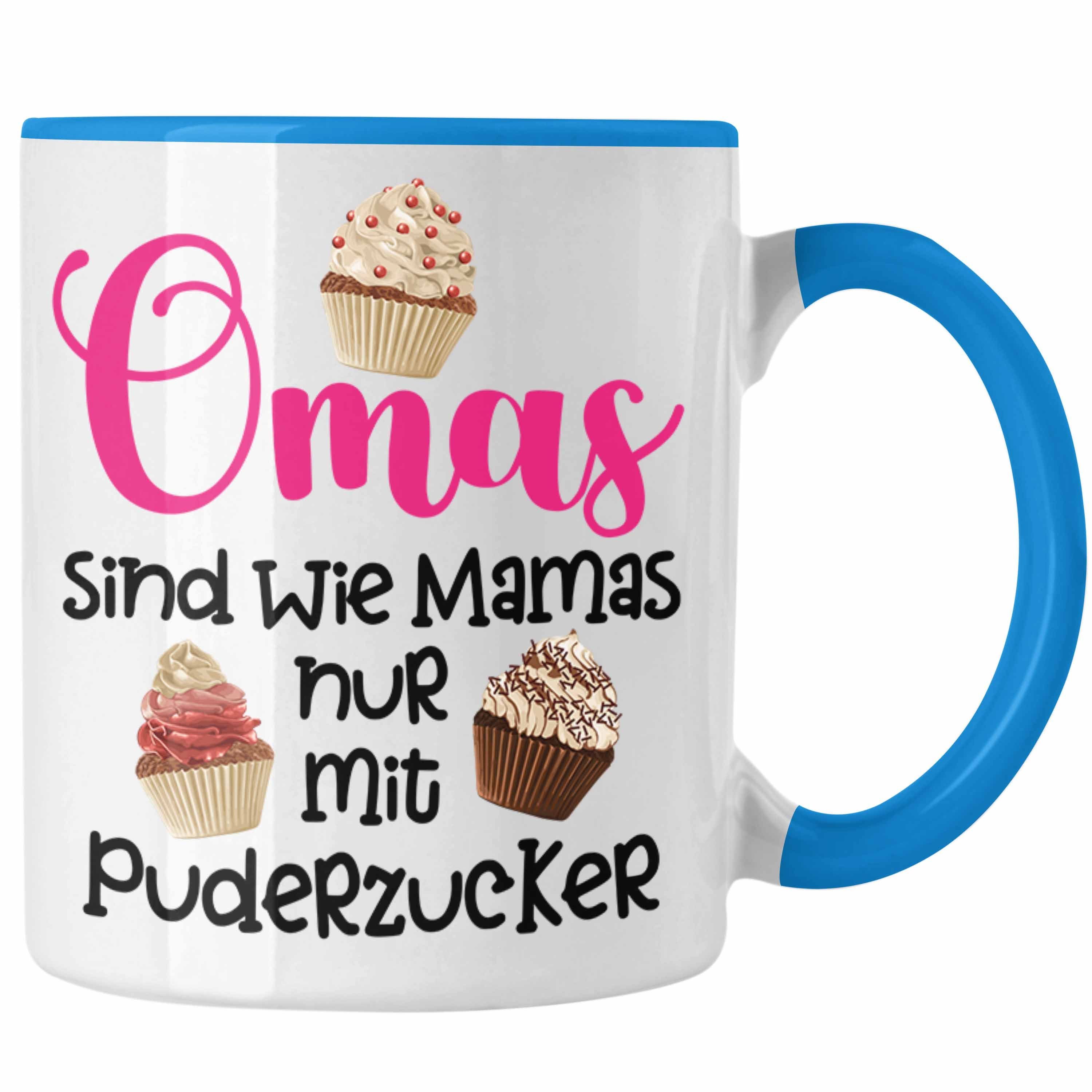 Oma Enkel Blau Tasse Lustig Trendation Geburtstagsgeschenk Tasse von - Enkelin Geburtstag Geschenk Beste Geschenkideen Grossmutter Trendation