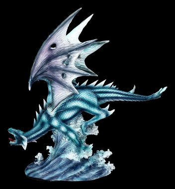 Figuren Shop GmbH Fantasy-Figur Drachen Figur - Großer Wasserdrache - Fantasy Dekofigur Dekoration