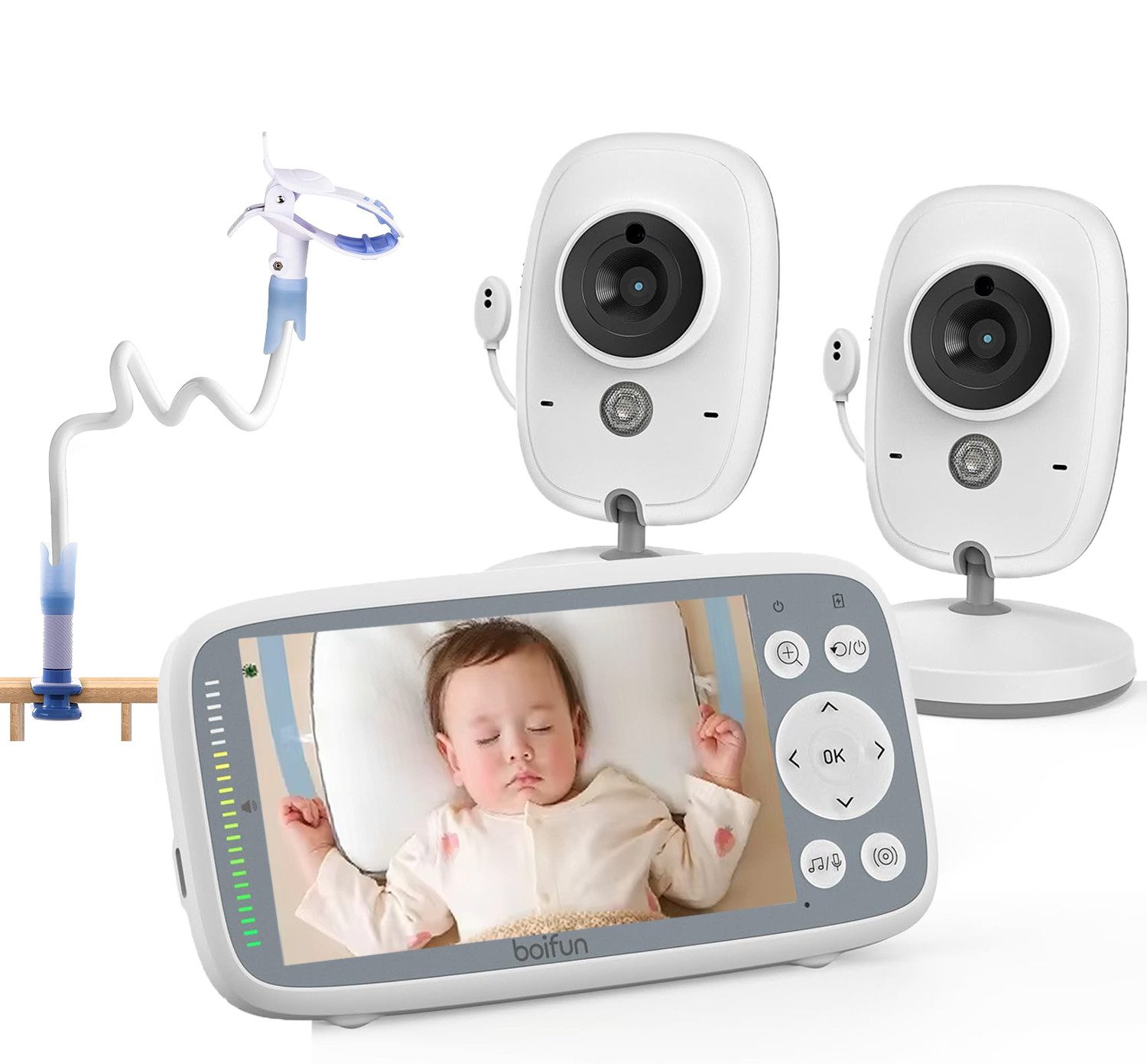 Babyphone Babyphone 720P mit Kamera 4 Zoll Baby Monitor mit Halterung