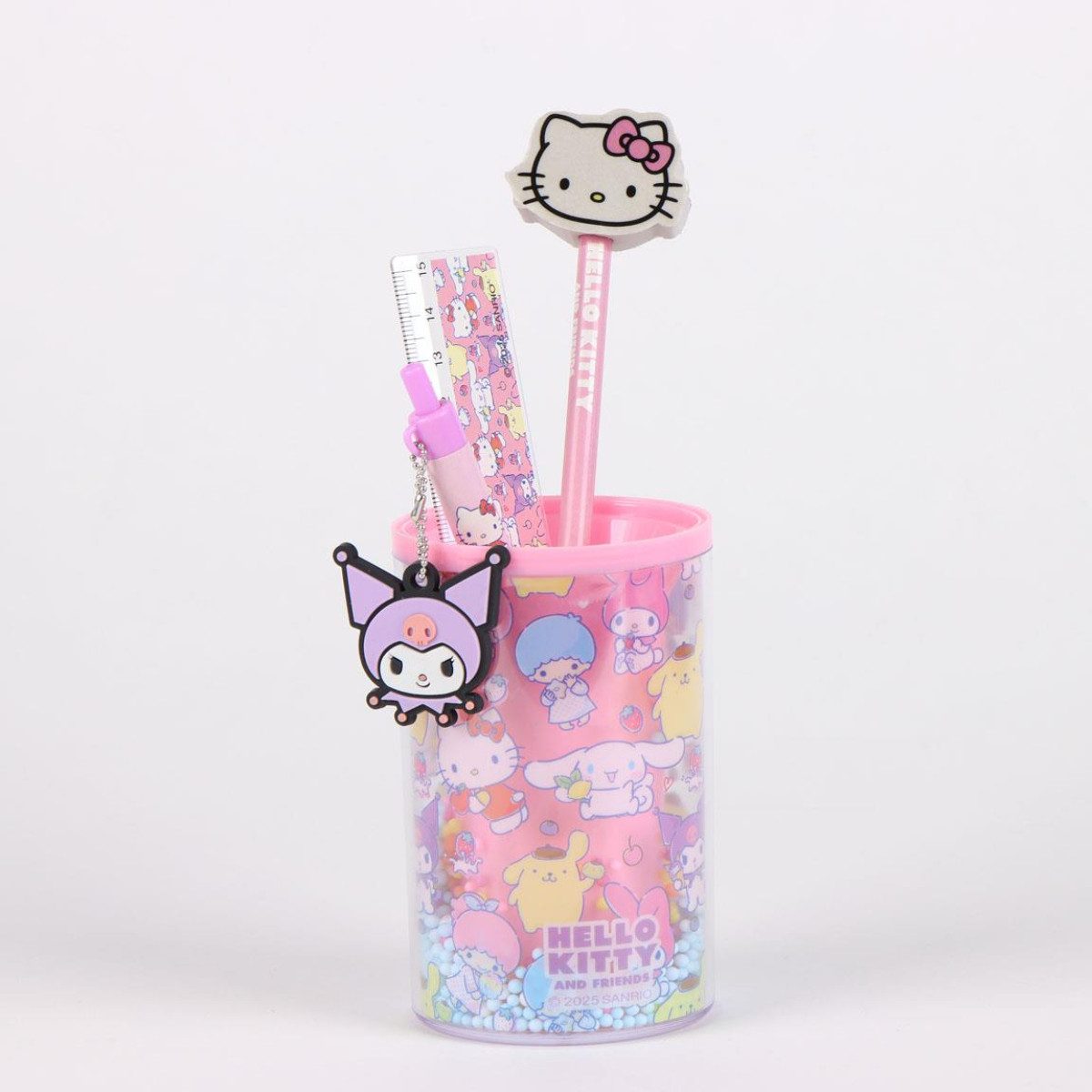 Cerda Bleistift Hello Kitty Schreibwaren-Set mit Stiftehalter Kinder Schreibset