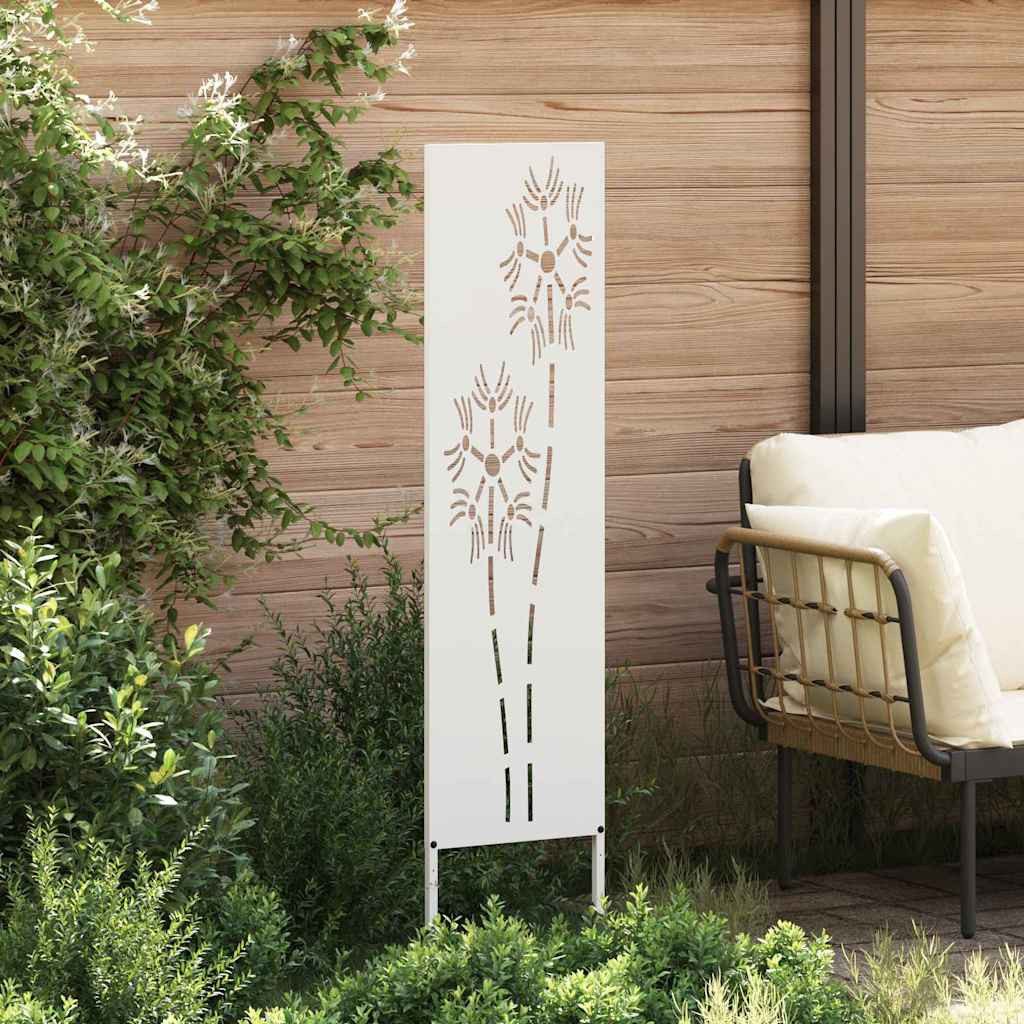 vidaXL Wandbild Garten dekoratives Panel Weiß günstig online kaufen