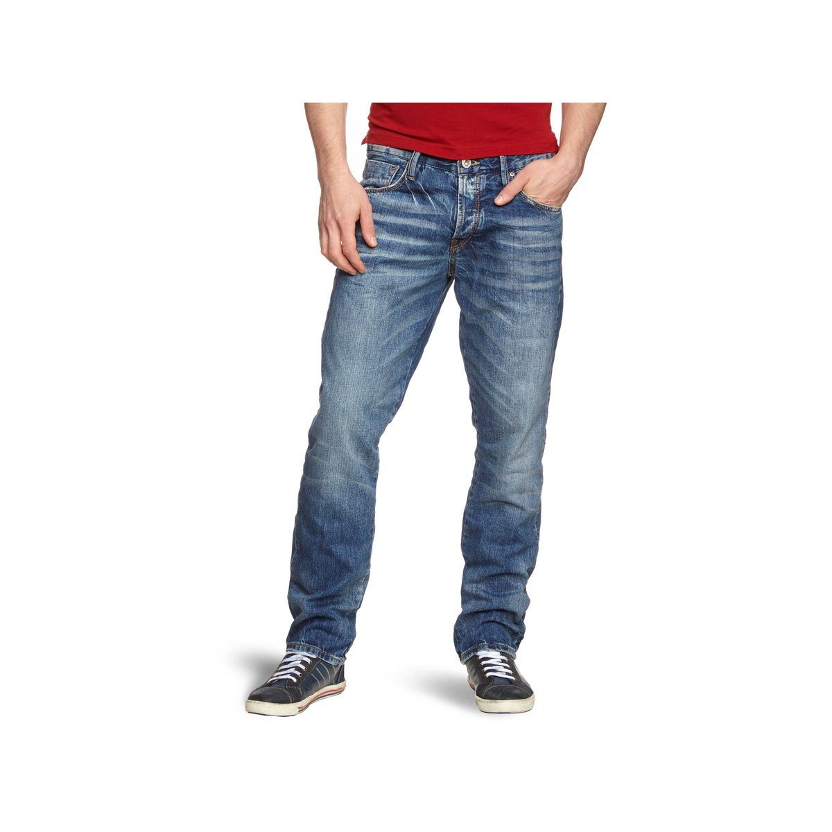 TOM TAILOR Straight-Jeans mittel-grau (1-tlg)