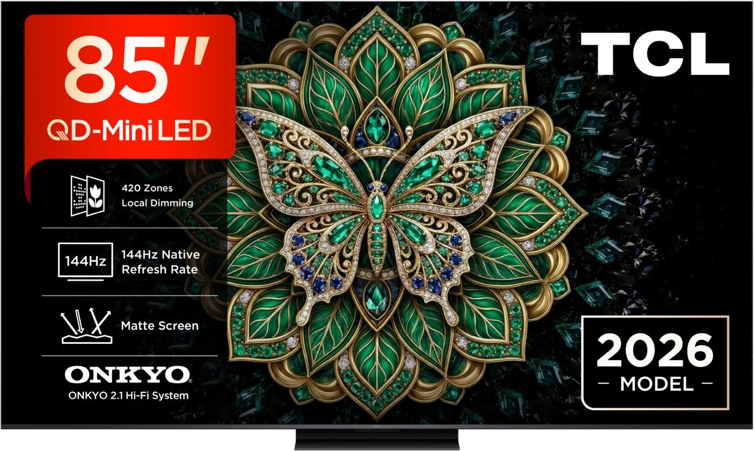 TCL 85C69K Pro QLED-Fernseher (85.0 Zoll, 4K Ulta HD, Ja)