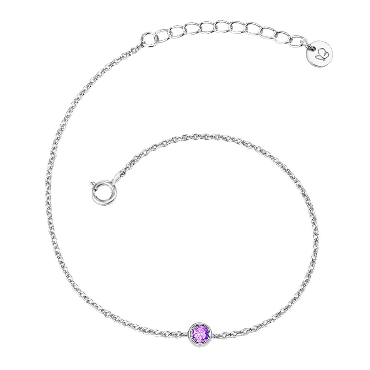 Glanzstücke München Silberarmband silber, mit Amethyst günstig online kaufen