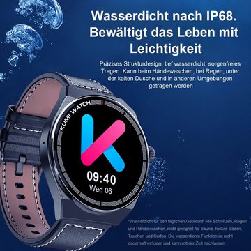 REDOM Damen Herren Smart Watch Sportuhr Armbanduhr Fitness Uhr Uhren Tracker Smartwatch (1.39 Zoll) Sportuhr mit 100+ Sportmodi, Touchscreen, für iOS/Android, IP68 Wasserdicht, mit Anrufe Pulsmesser Schrittzähler Schlafmonitor Aktivitätstracker