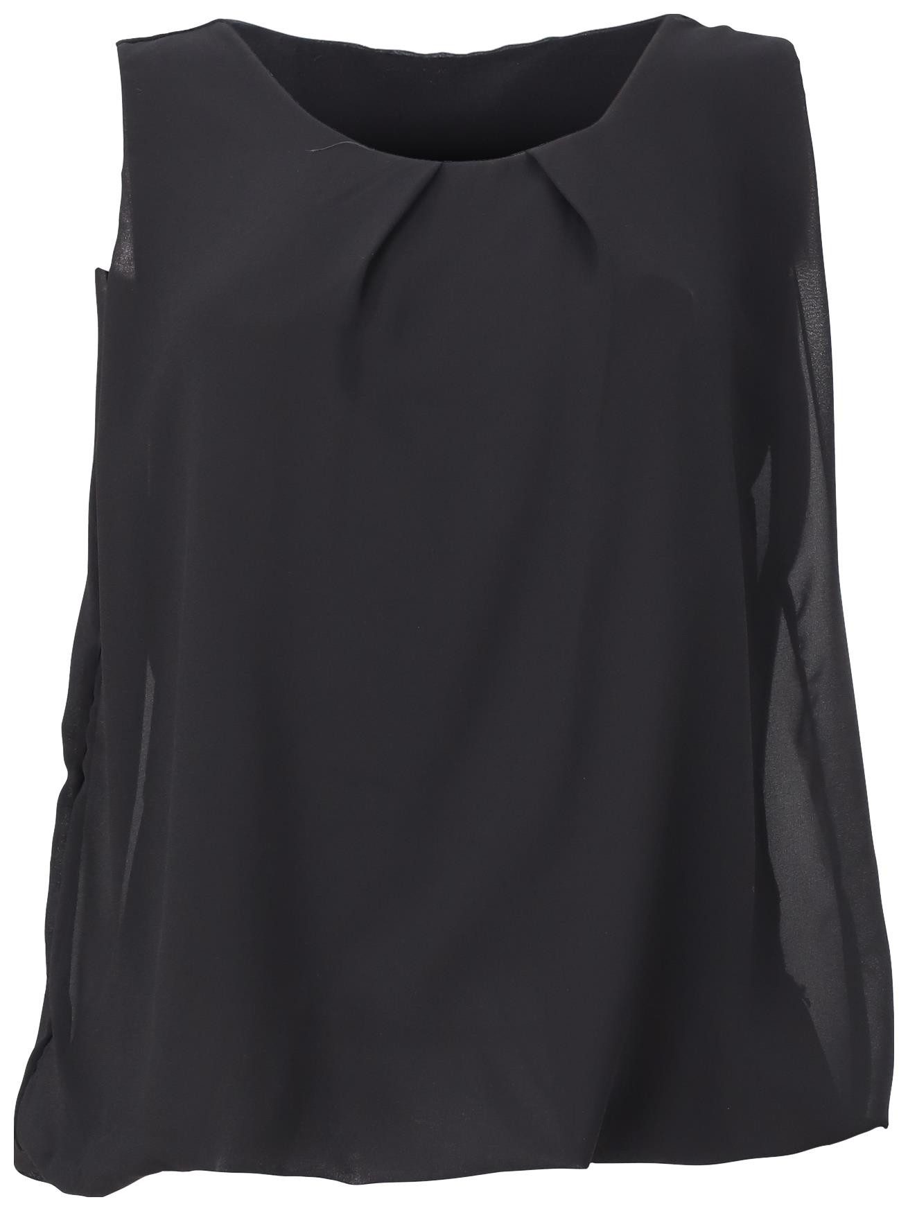 malito more than fashion Chiffonbluse 6879 Blusentop mit Rundhals-Ausschnit günstig online kaufen