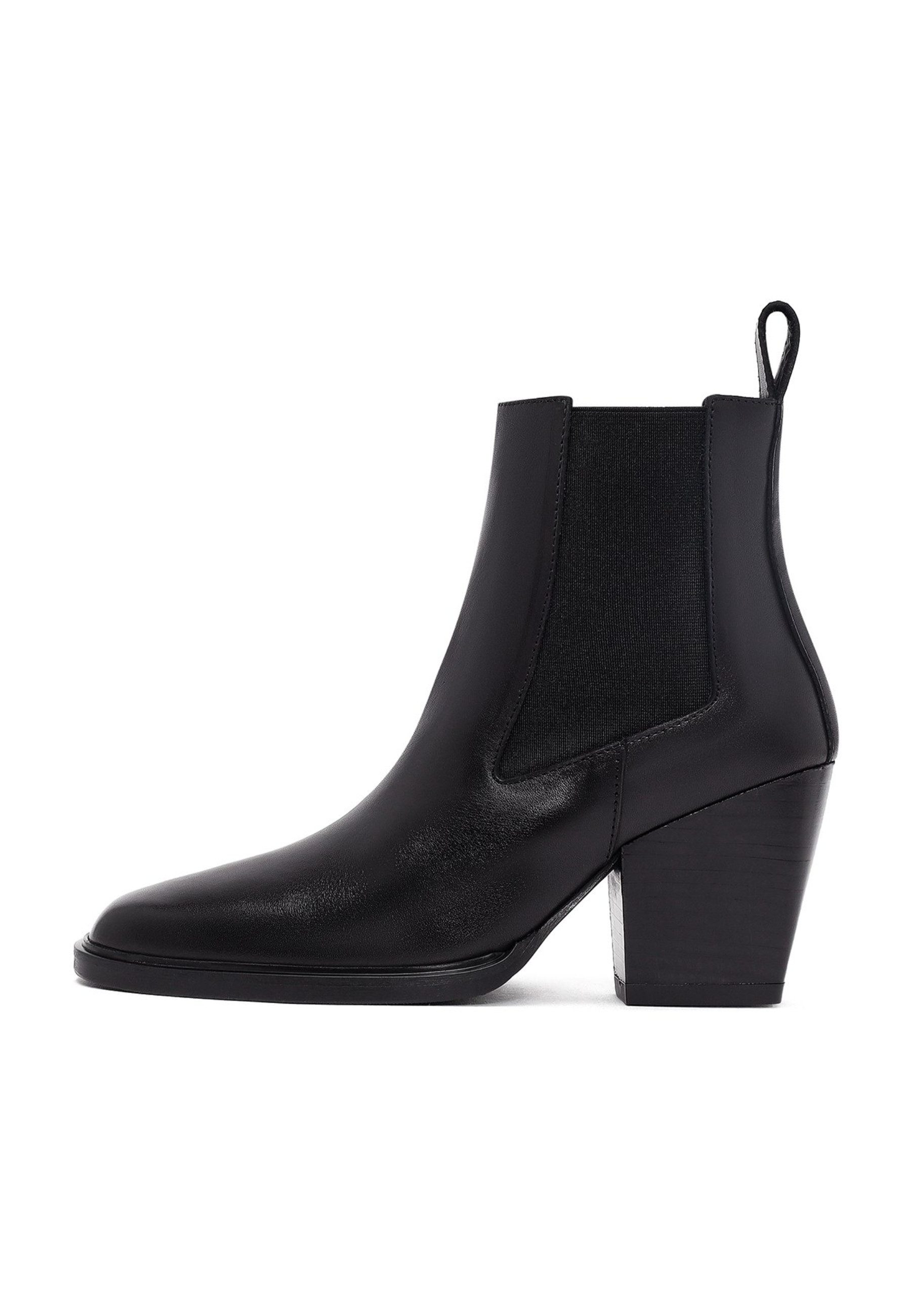 Absatz-Stiefeletten aus Leder Ankleboots