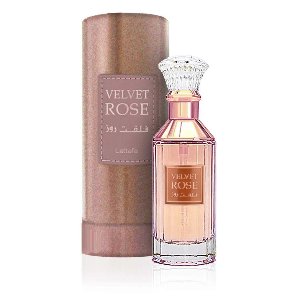 Lattafa Eau de Parfum Velvet Rose EDP, Glasflakon, Parfüm EDP, Damenduft