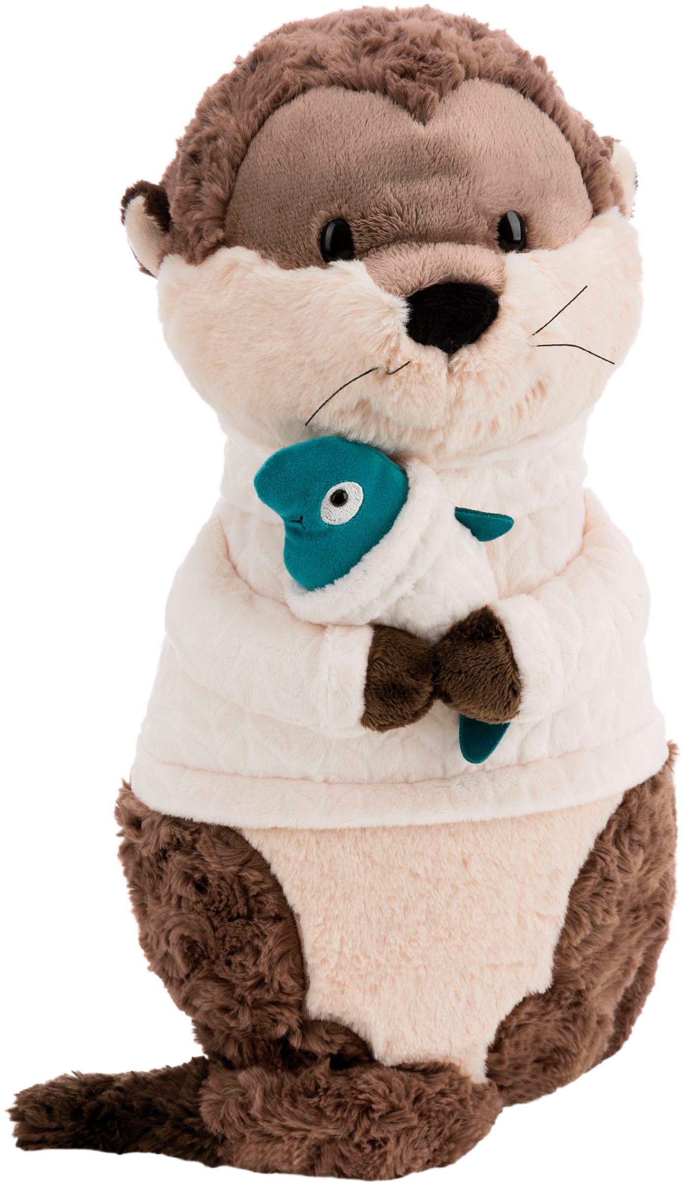 Nici Kuscheltier Winter, Otter Ophelio mit Fisch, 40 cm
