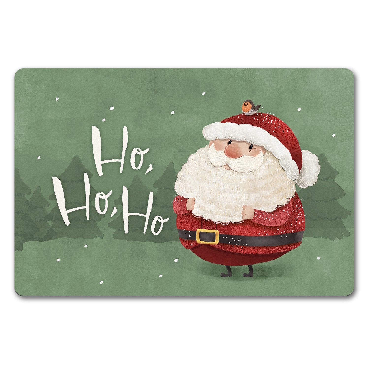 speecheese Fußmatte Weihnachtsmann mit Rotkehlchen Fußmatte in 40x60 cm ohn günstig online kaufen
