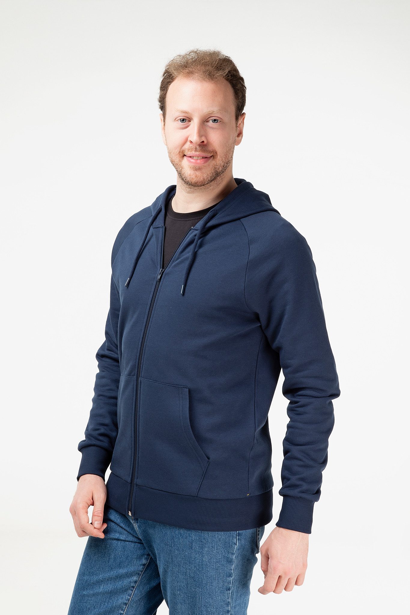 Evermind Kapuzennickijacke Unisex Kapuzenjacke aus Bio-Baumwolle – fair produziert & nachhaltig