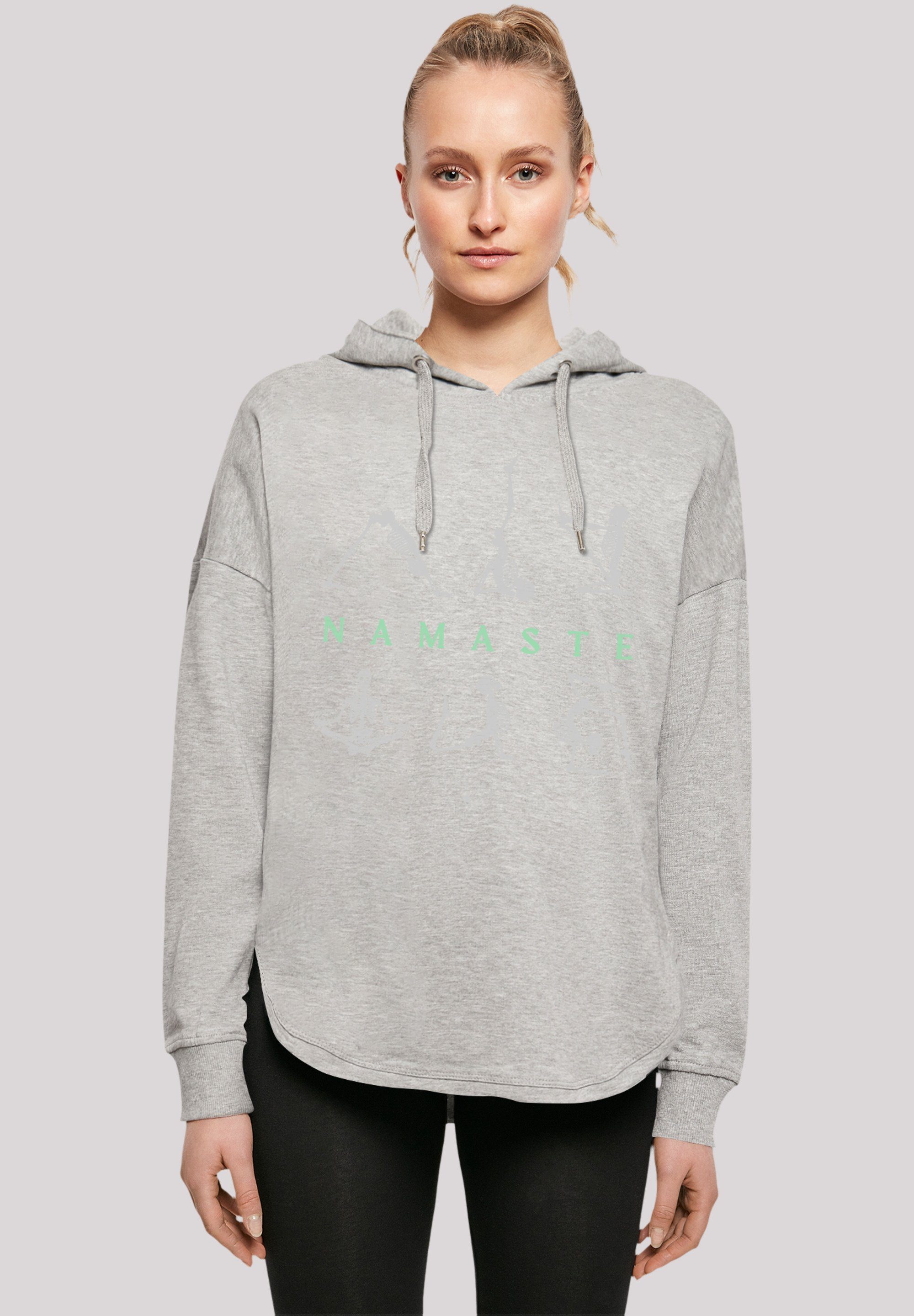 F4NT4STIC Sweatshirt Namaste Yoga Skelett Halloween Print grey | Sweatshirts