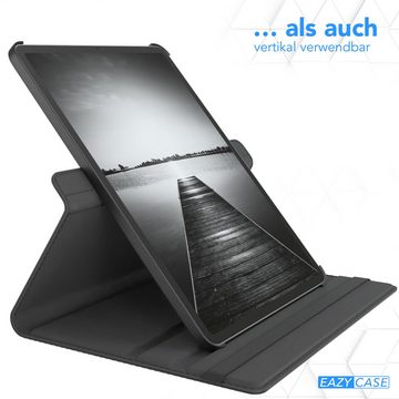 EAZY CASE Tablet-Hülle Rotation Case für iPad Pro 5./6. Gen. 2021/2022 12,9 Zoll, Hülle 360° drehbar mit Standfunktion Etui Anti-Kratz Tasche Schwarz