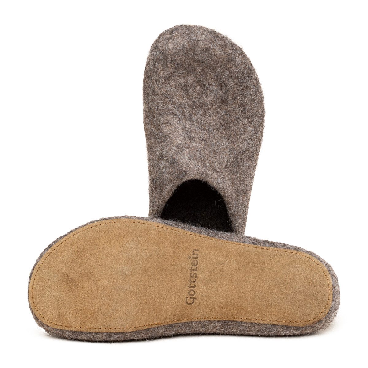 Magicfelt Filz Pantoffel (1-tlg) Pantoffeln - Aus 100% reiner Shetlandwolle, Mit Ledersohle