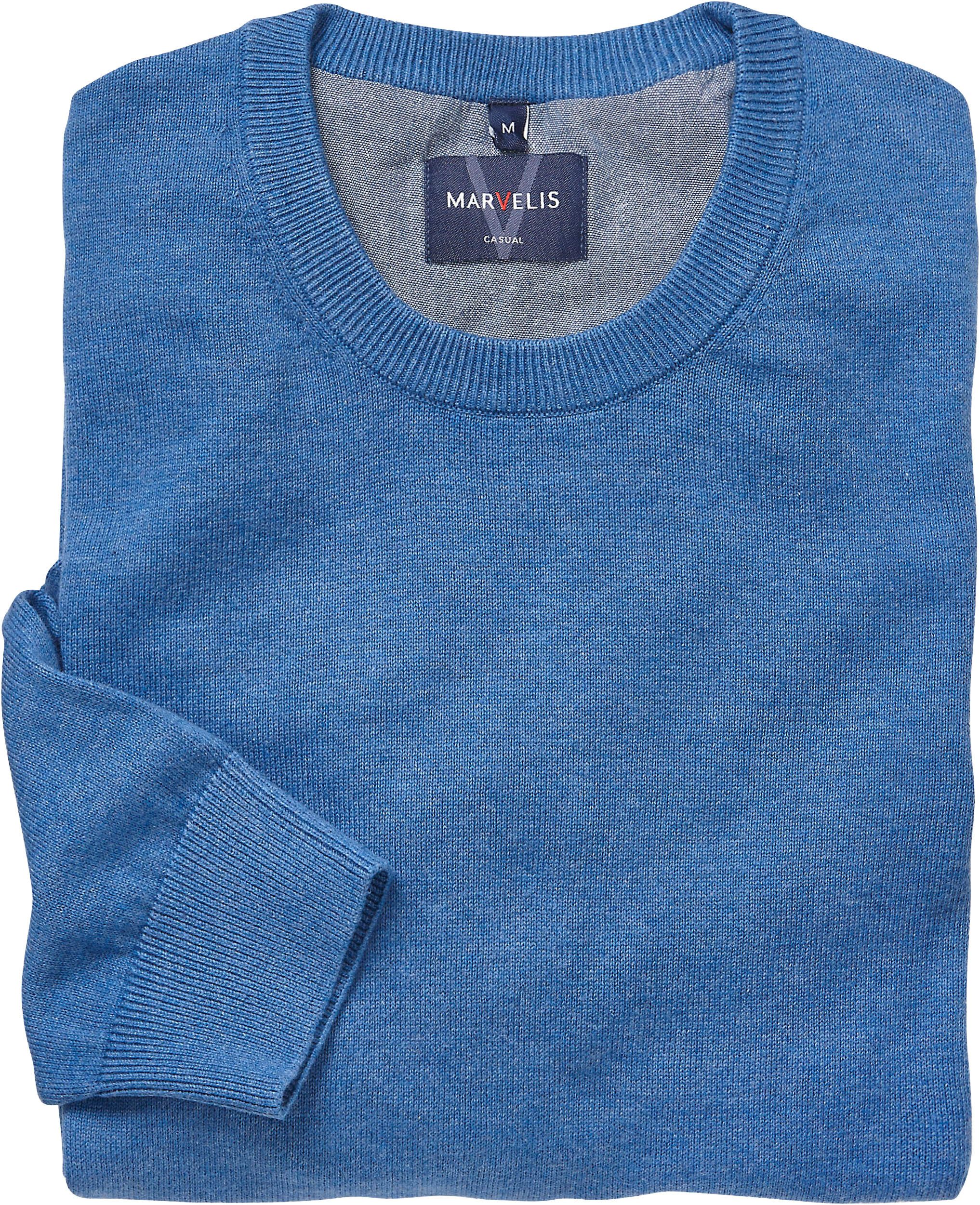 MARVELIS Strickpullover Rundhals, Baumwolle, regular fit günstig online kaufen