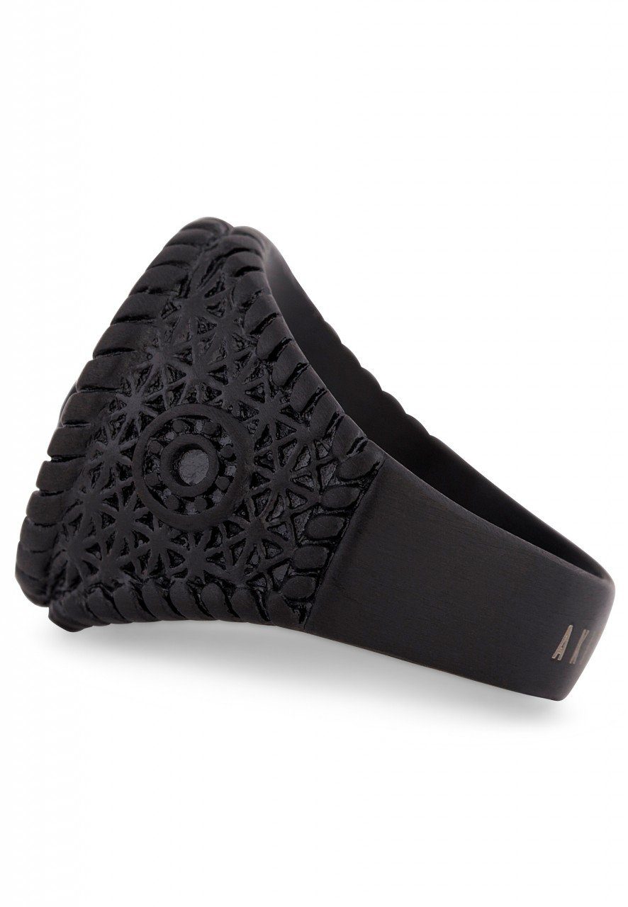 Akitsune Siegelring Imperator Ring Mattschwarz EU 65 - UK V - US 11