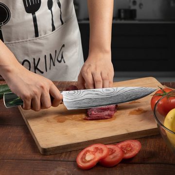 Home safety Messer-Set Küchenmesser-Set Santokumesser Kochmesser (2-tlg)