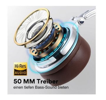 OneOdio Pro 40 silber-braun Heatset Musik High-Resolution Kopfhörer