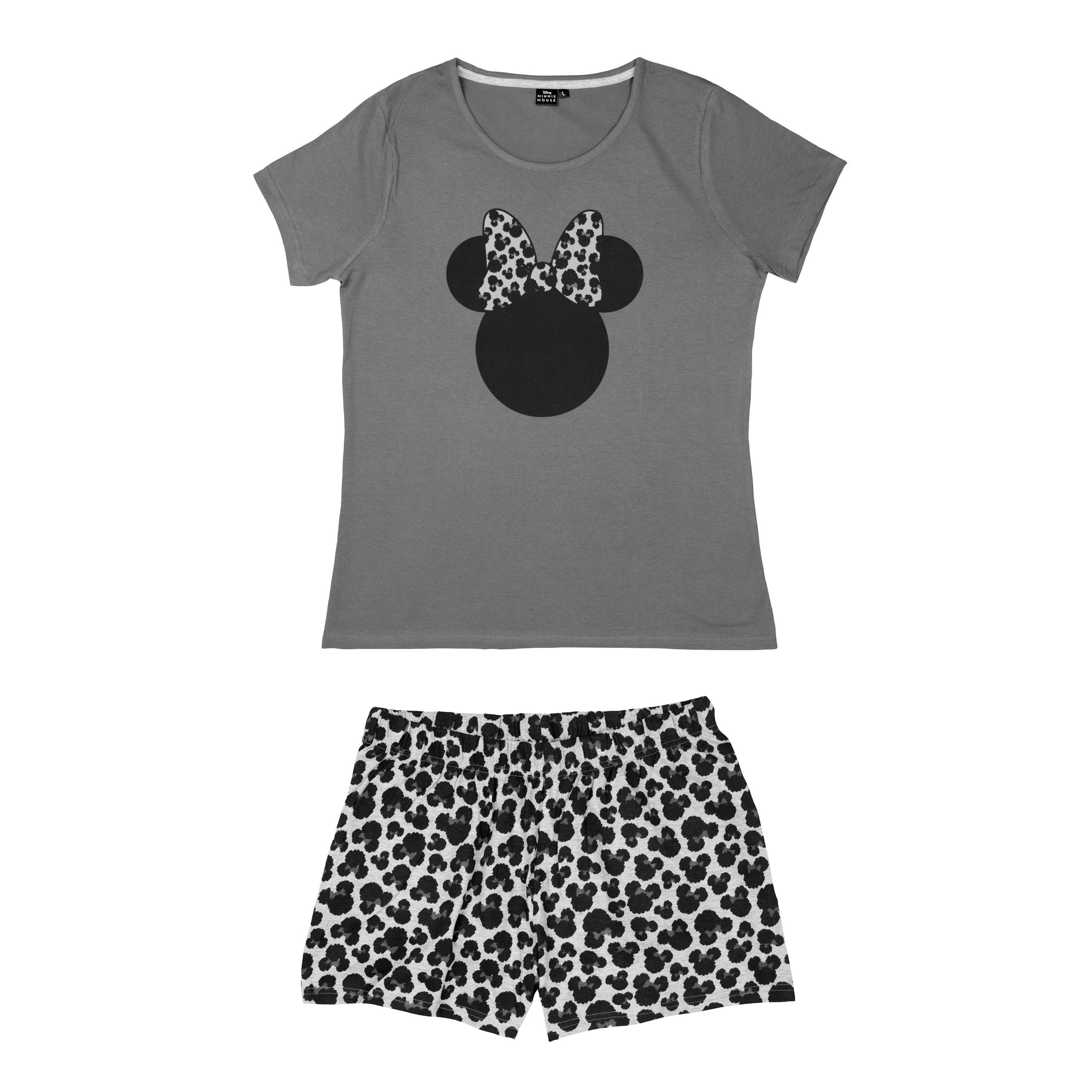 Schlafanzug Disney Minnie Mouse Schlafanzug für Damen Grau