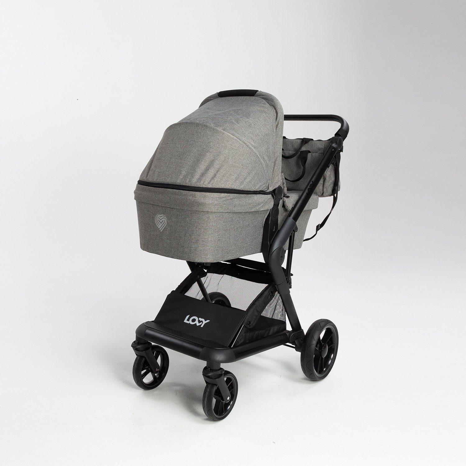 Wickeltasche, Eingeschlossen: Babywanne, Auto, Grey das Kombi-Kinderwagen LOVY Isofix-Basisstation. 4 Babyschale für in Sportsitz, Cat Moskitonetz, 1 Set.