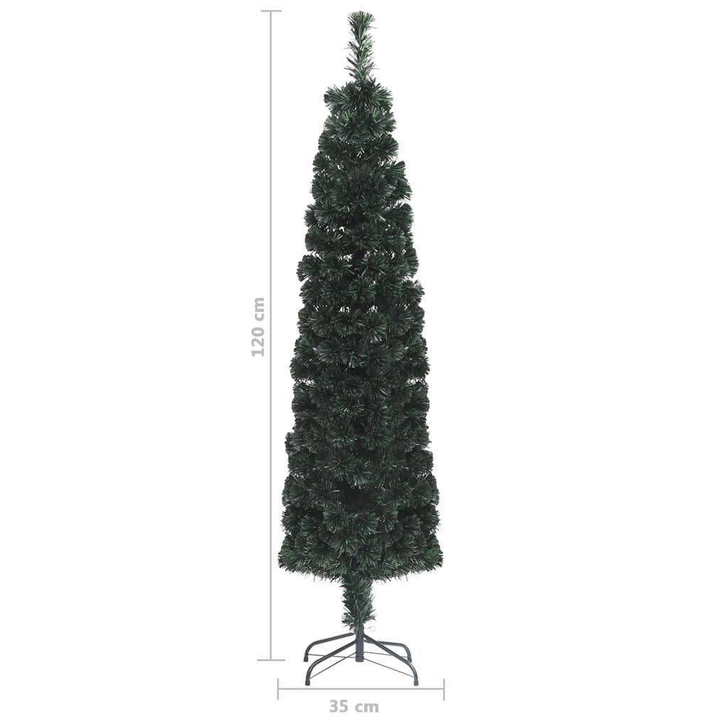 120 Schlank Weihnachtsbaum Glasfaser mit Künstlicher Ständer furnicato cm