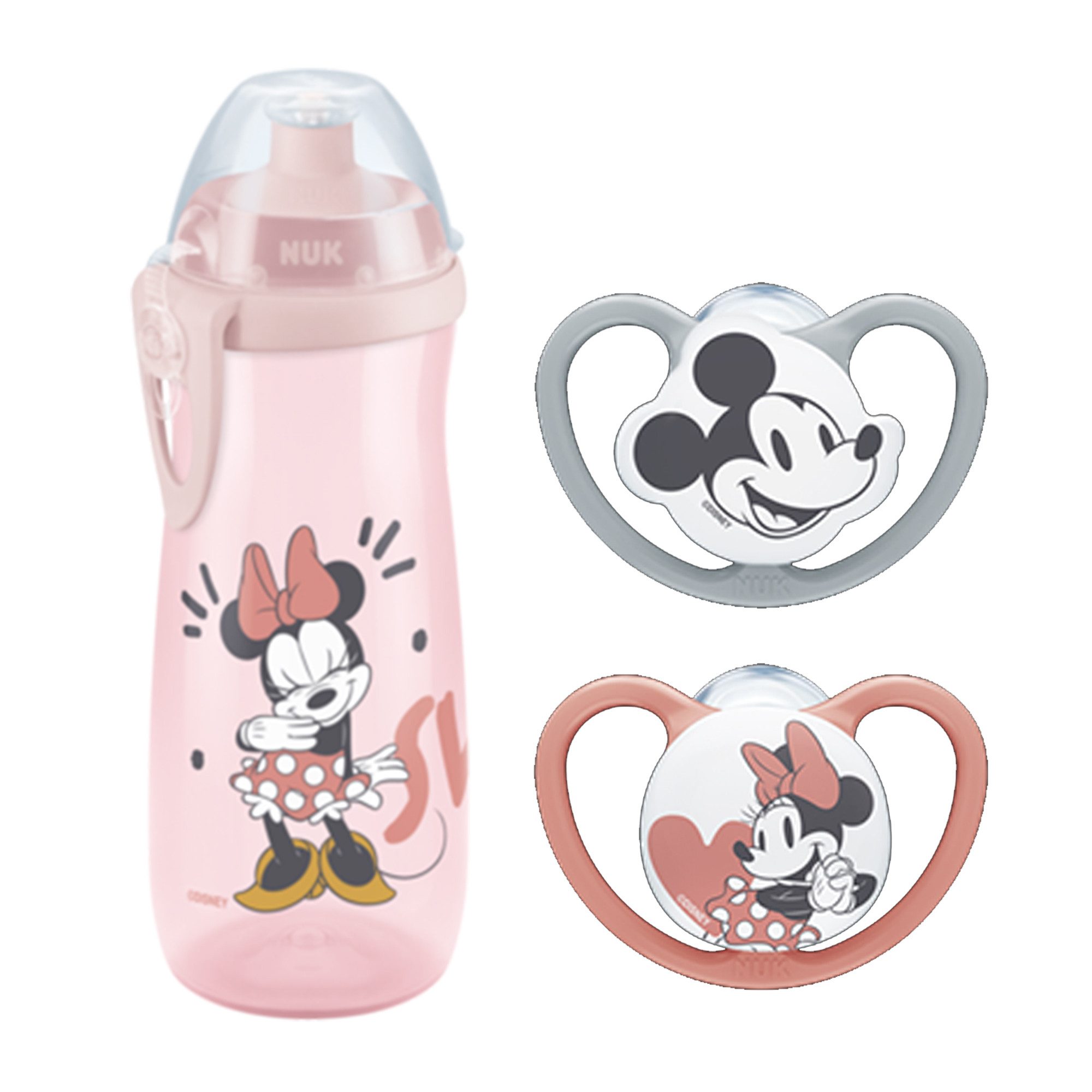 Babyflasche NUK Trinkflasche Mickey Sports Cup 450ml + Schnuller 18-36M BPA Frei