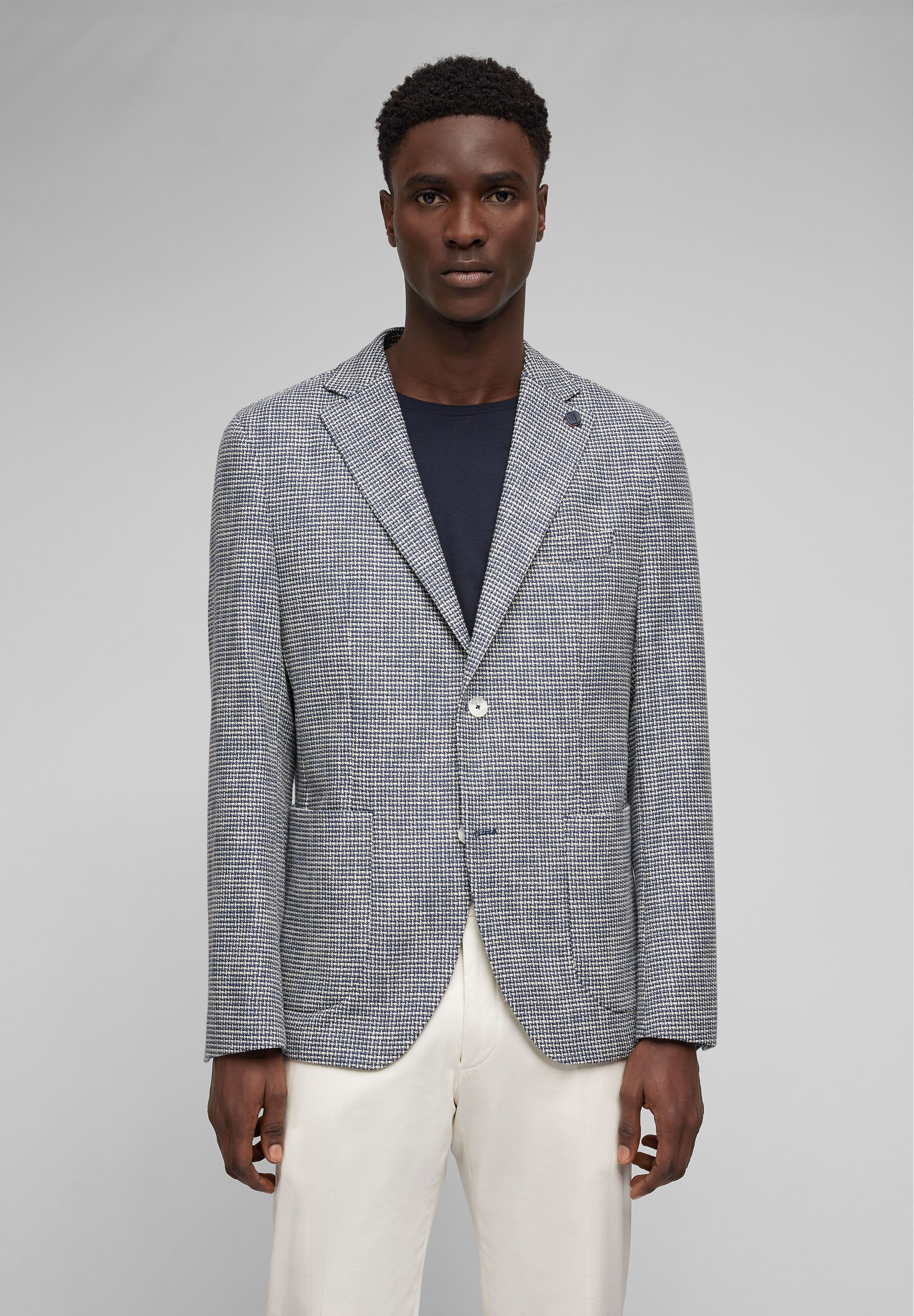 HECHTER PARIS Sakko JACKET MODERN FIT aus recyceltem PES-Material