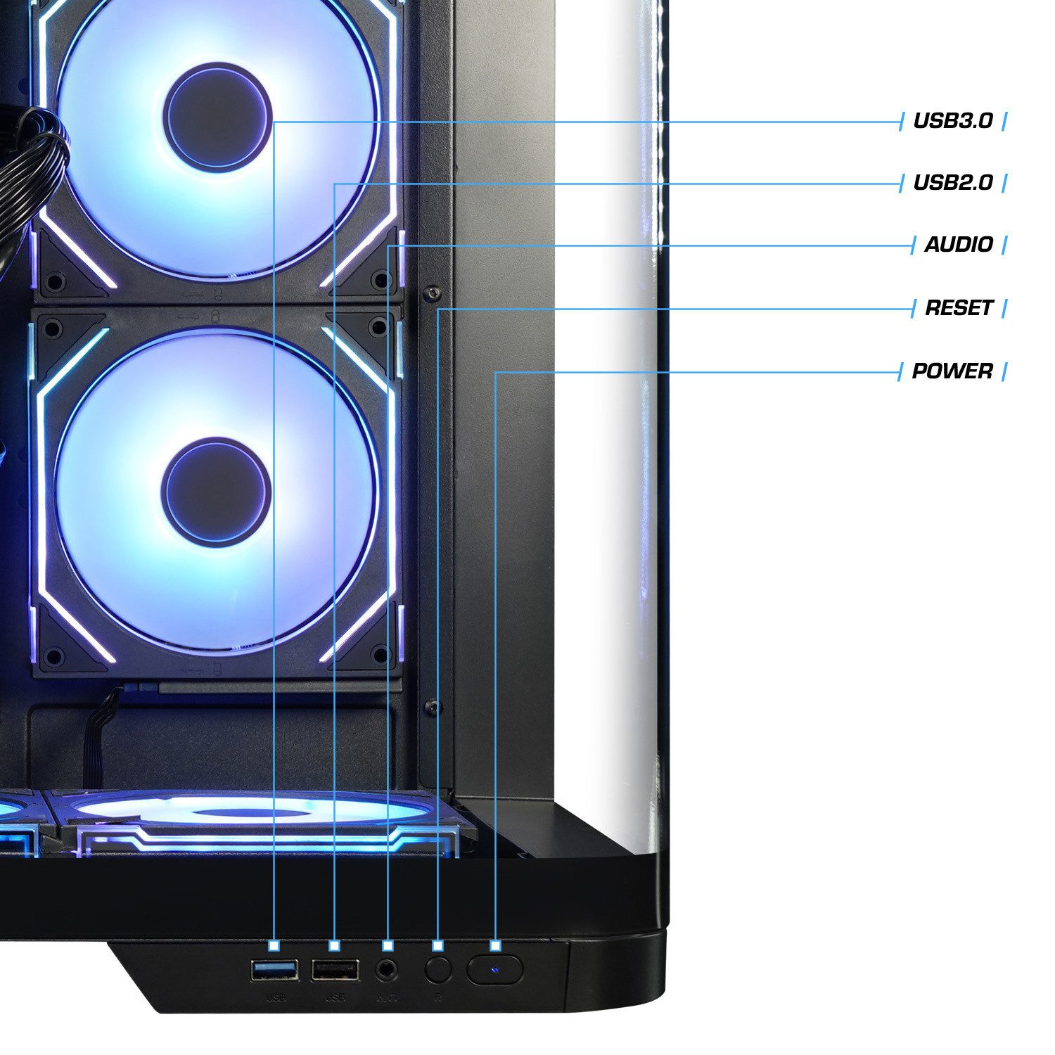 Kiebel Curve Gaming-PC (AMD Ryzen 9 AMD Ryzen 9 5950X, RTX 5060, 32 GB RAM, 1000 GB SSD, Luftkühlung, ARGB-Beleuchtung, WLAN)