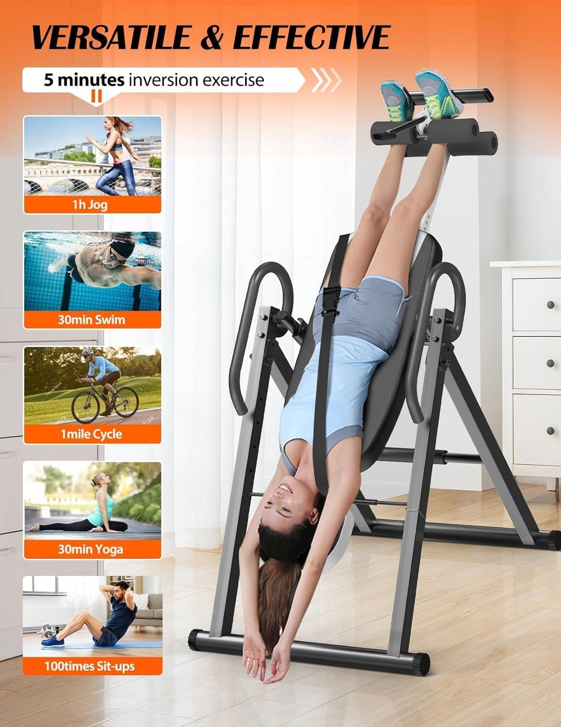 Dripex Rückentrainer Rückentrainer Inversionstisch mit dreifacher Sicherheitssperre – Bild 5 von 5
