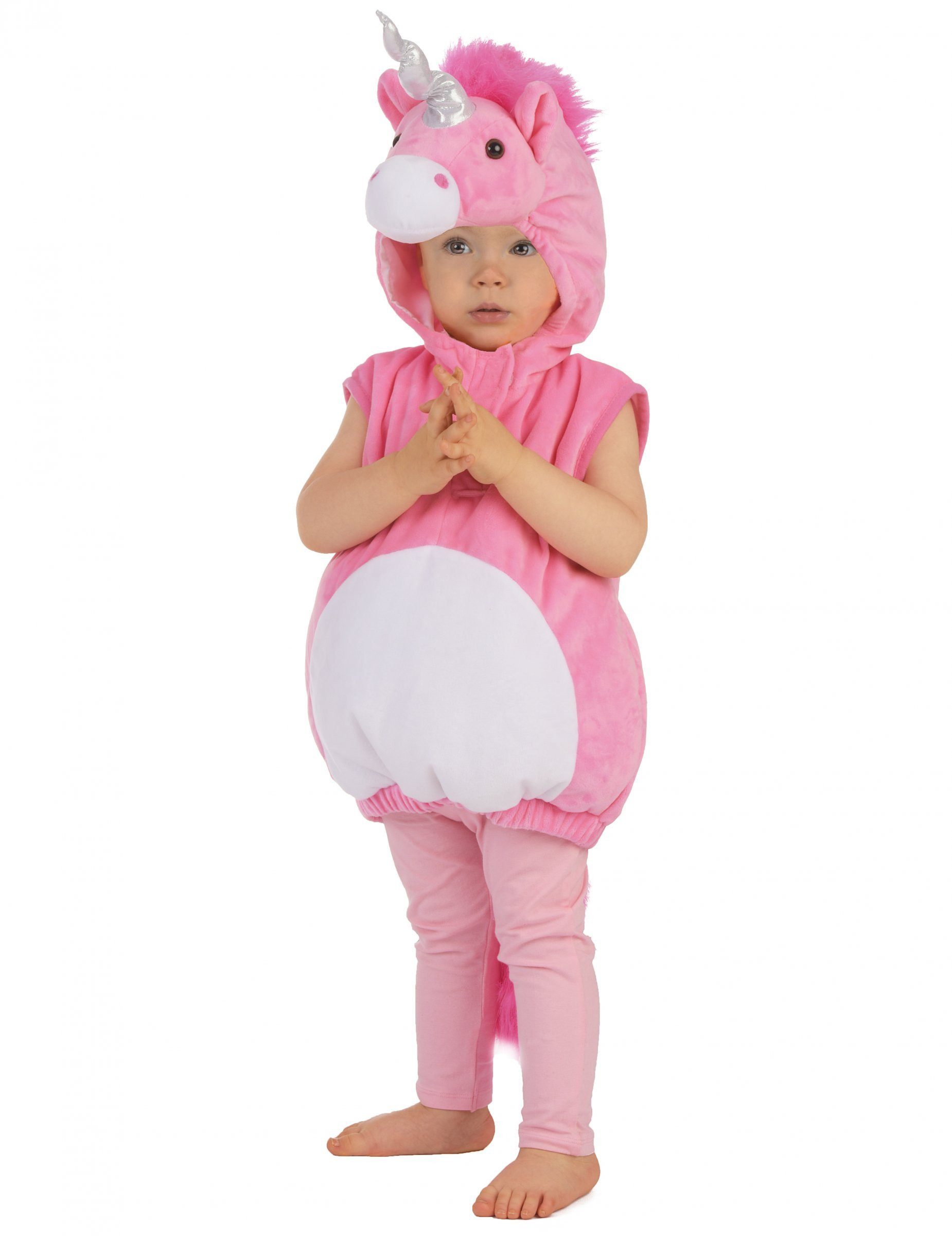 Kostüm Niedliches Einhorn Kinderkostüm rosa-weiss