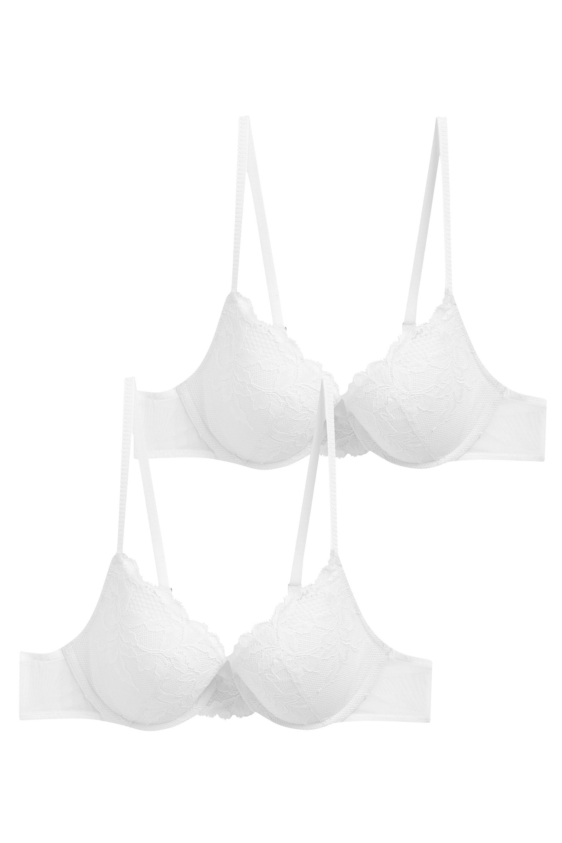 Set: Dekolleté-BH 2er-Pack Push-up-Spitzen-BHS mit Einlage