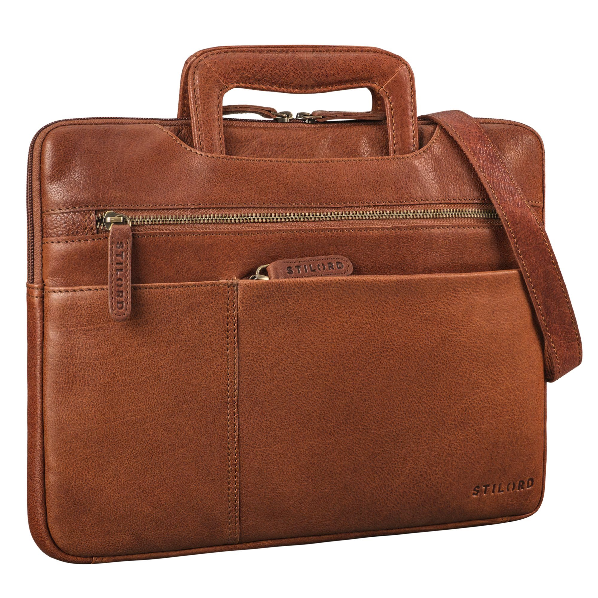 Laptoptasche "Cole" Laptoptasche Leder Herren Schmal